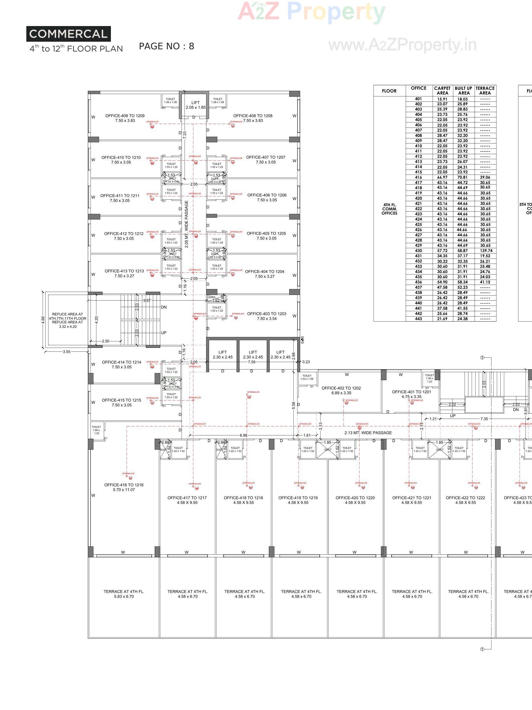 Layout of real estate project R K Trade Tower located at Rajkot, Rajkot, Gujarat
