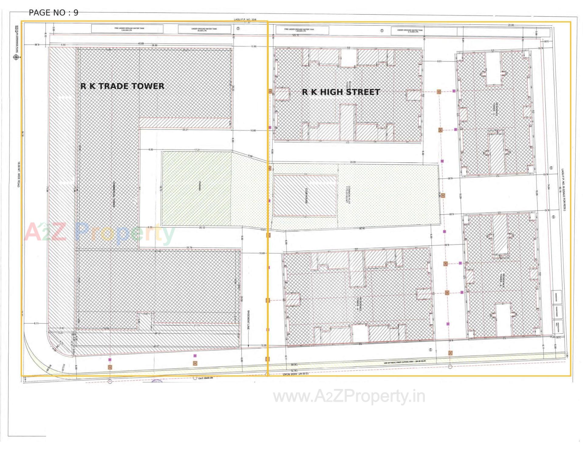 Layout of real estate project R K Trade Tower located at Rajkot, Rajkot, Gujarat
