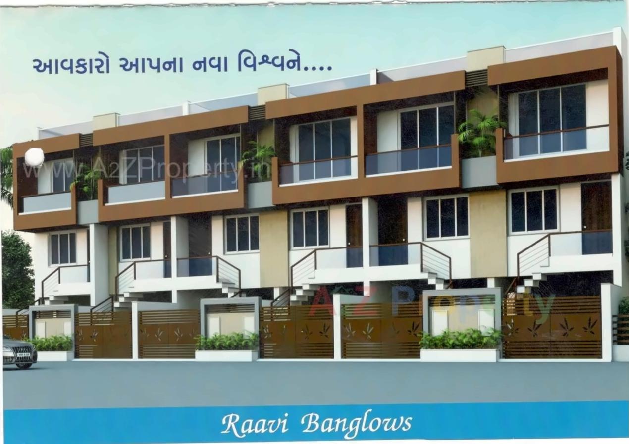 3D Elevation of real estate project Raavi Bunglows located at Mavdi, Rajkot, Gujarat
