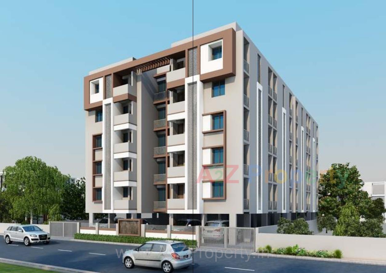 3D Elevation of real estate project Race Course Pride located at Ghanteshwar, Rajkot, Gujarat