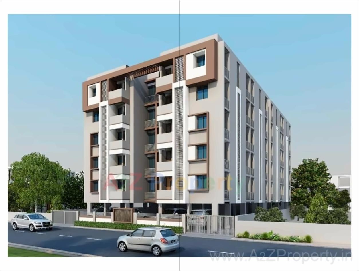 3D Elevation of real estate project Race Course Pride located at Ghanteshwar, Rajkot, Gujarat