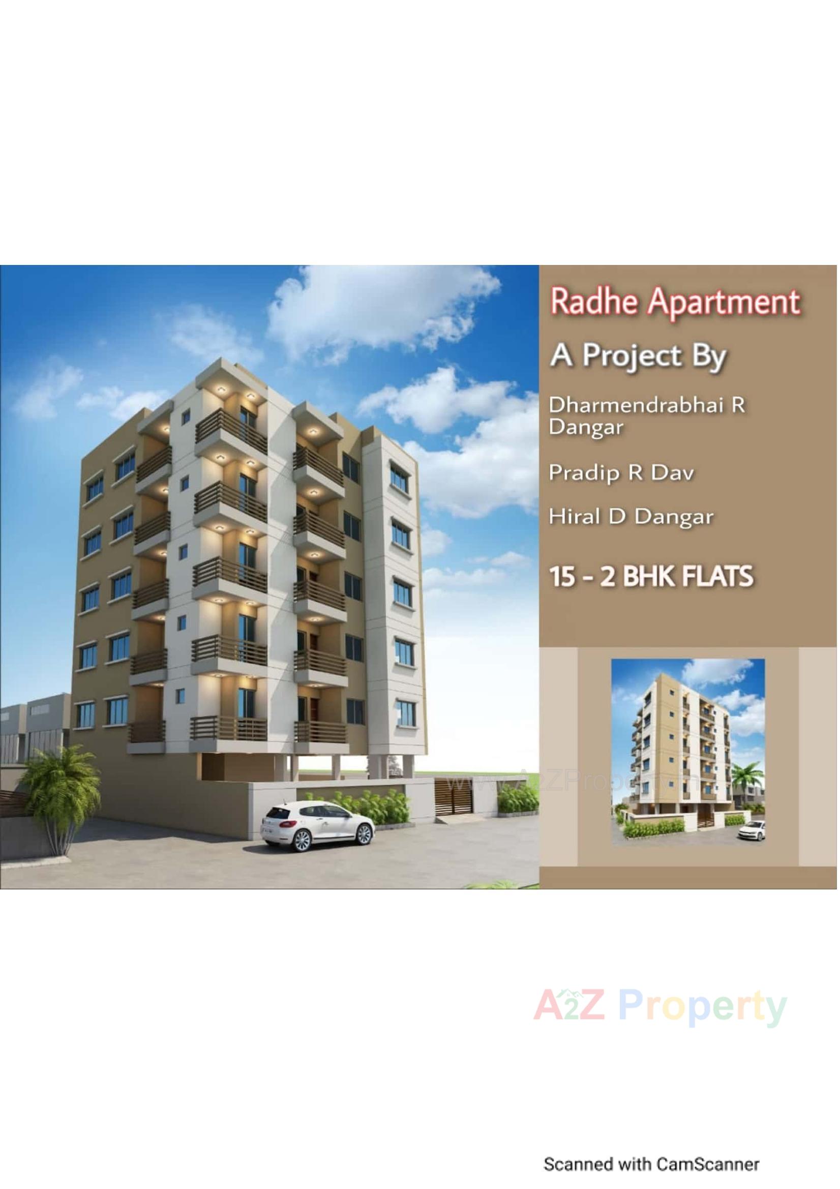 3D Elevation of real estate project Radhe Apartment located at Rajkot, Rajkot, Gujarat