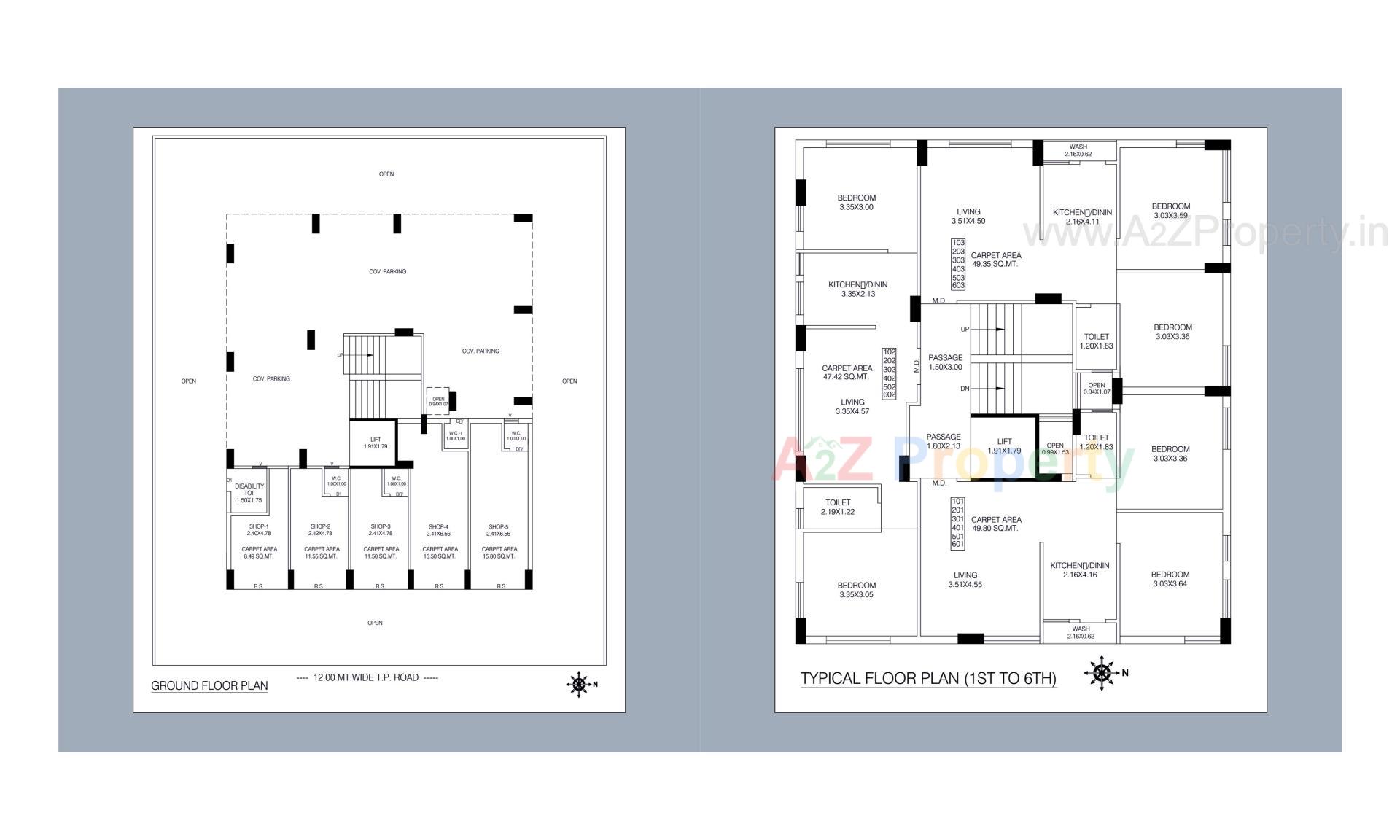 Layout of real estate project Radhe Heights located at Vavdi, Rajkot, Gujarat