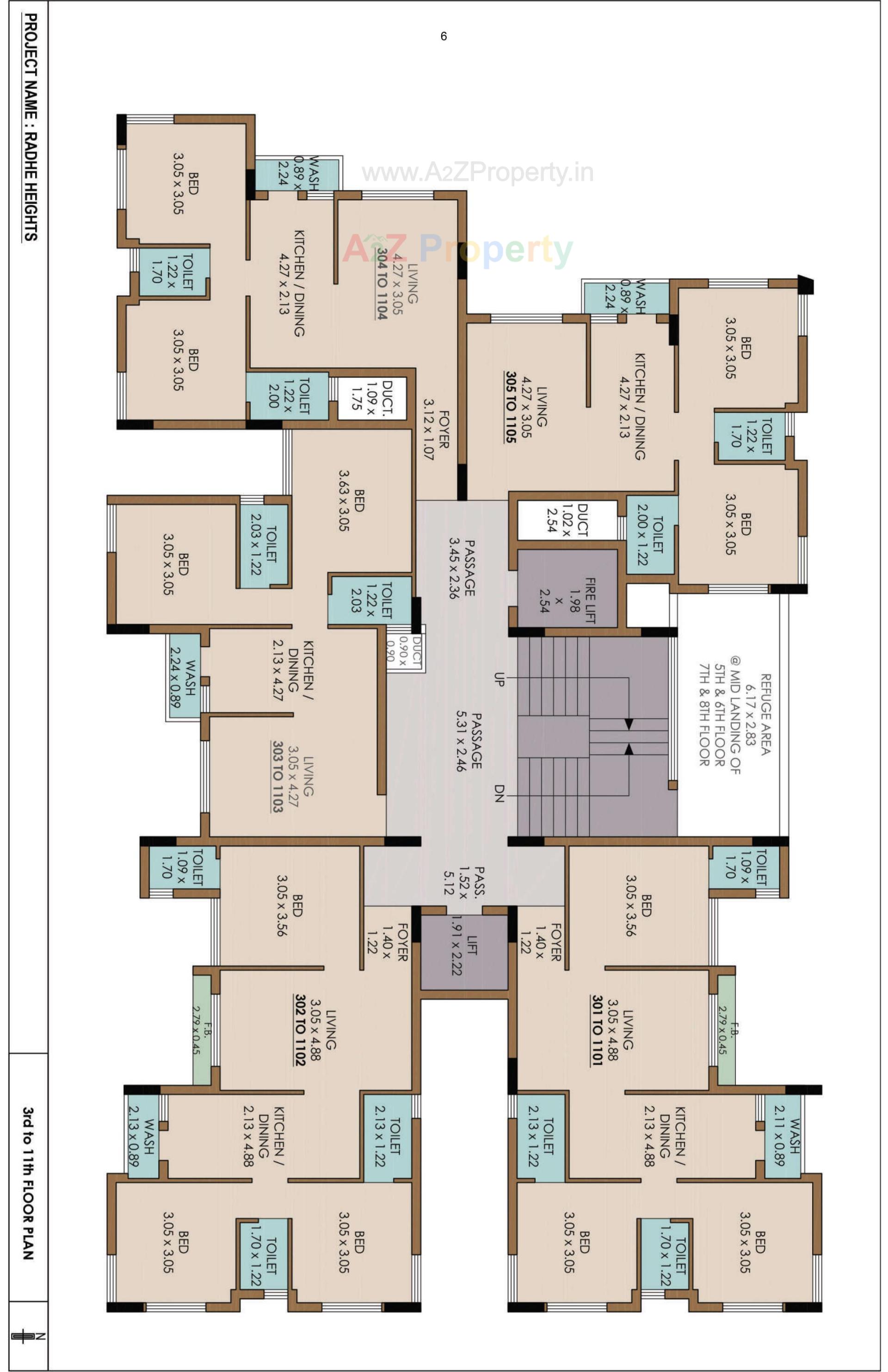Layout of real estate project Radhe Heights located at Mavdi, Rajkot, Gujarat