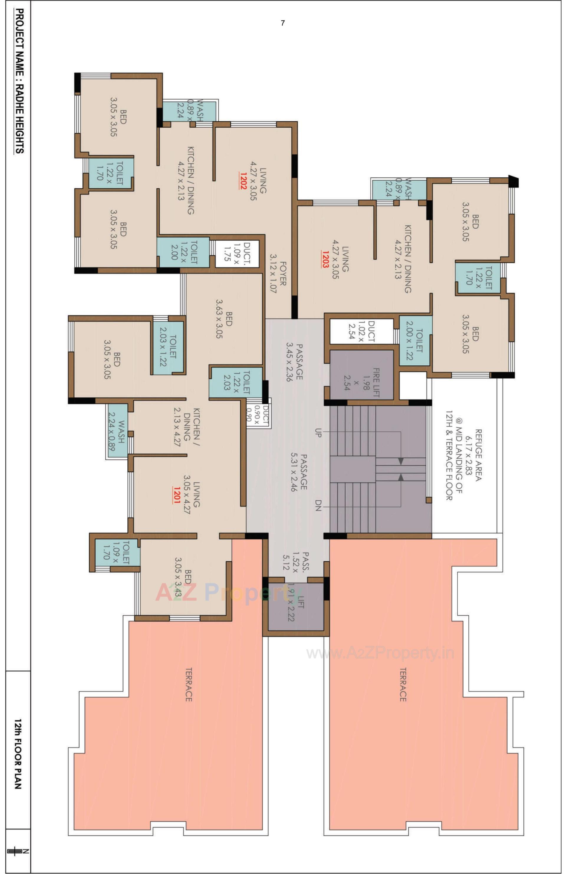Layout of real estate project Radhe Heights located at Mavdi, Rajkot, Gujarat