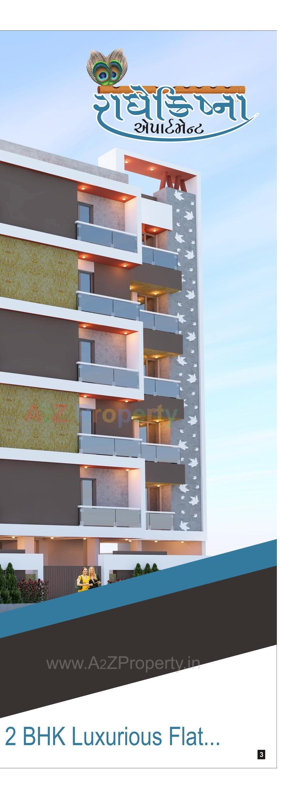 3D Elevation of real estate project Radhe Krishna Appartment located at Kothariya, Rajkot, Gujarat