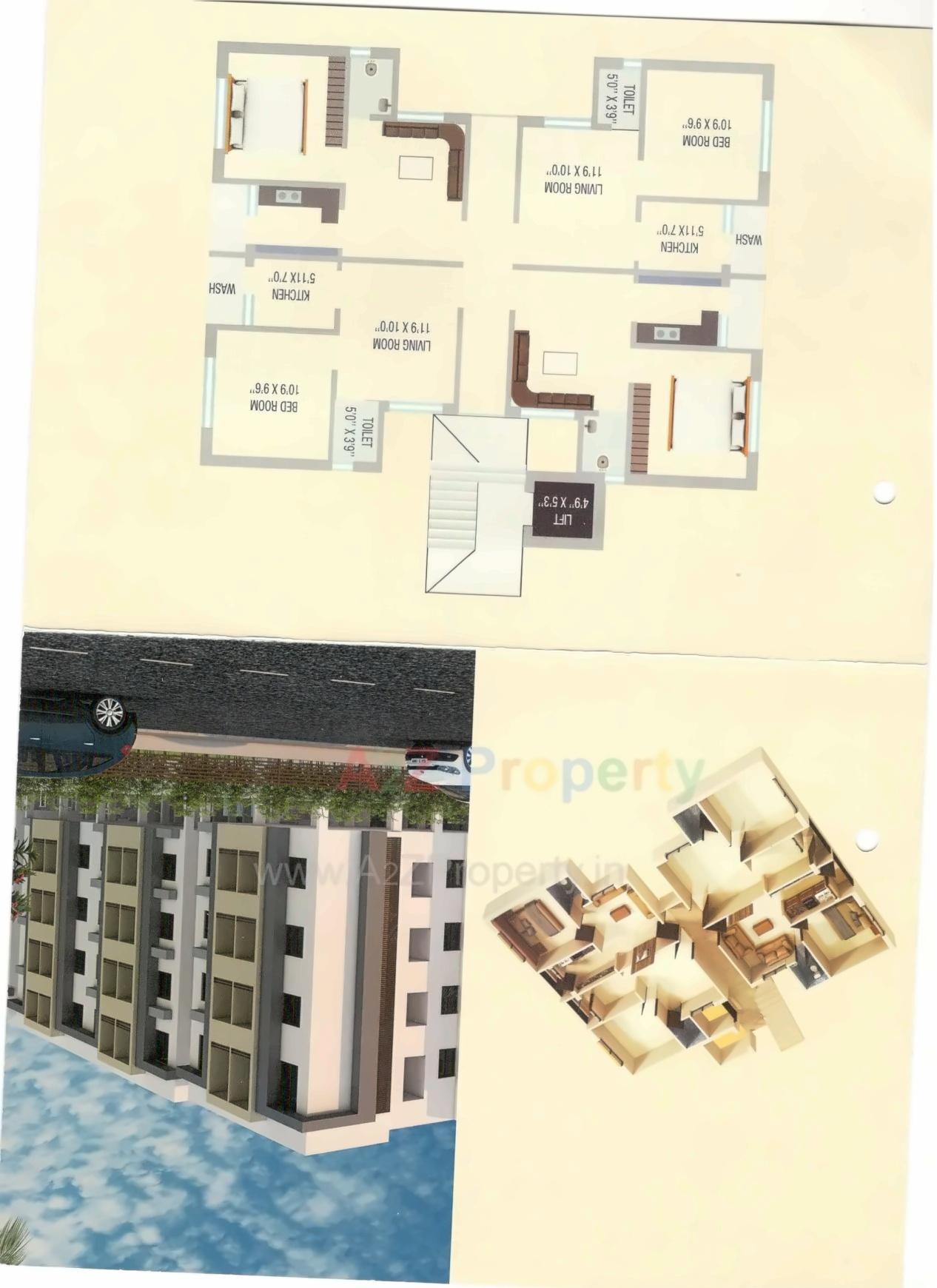 Layout of real estate project Radhe Krishna Heights located at Shapar, Rajkot, Gujarat