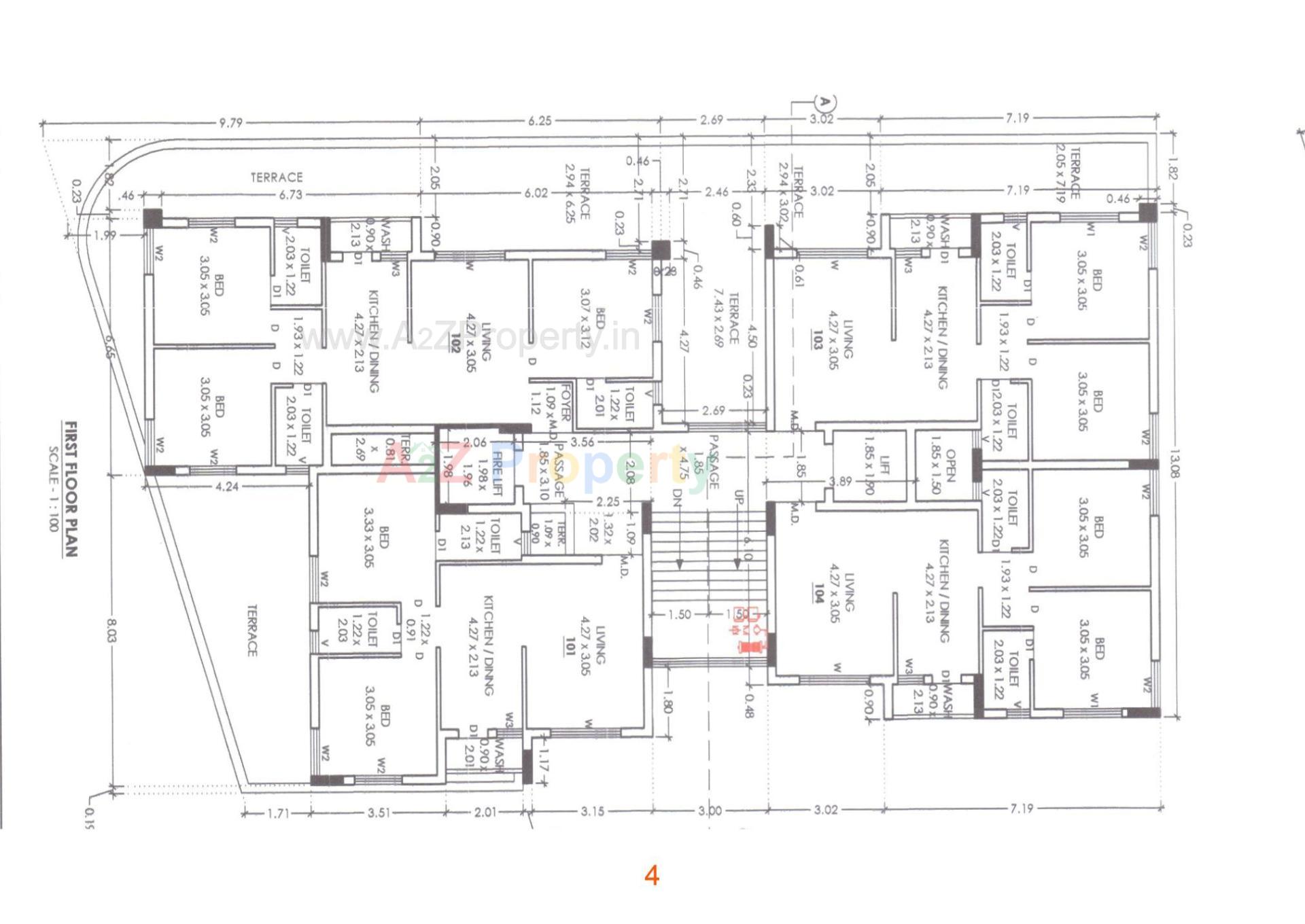 Layout of real estate project Radhe Krishna Heights located at Vavdi, Rajkot, Gujarat