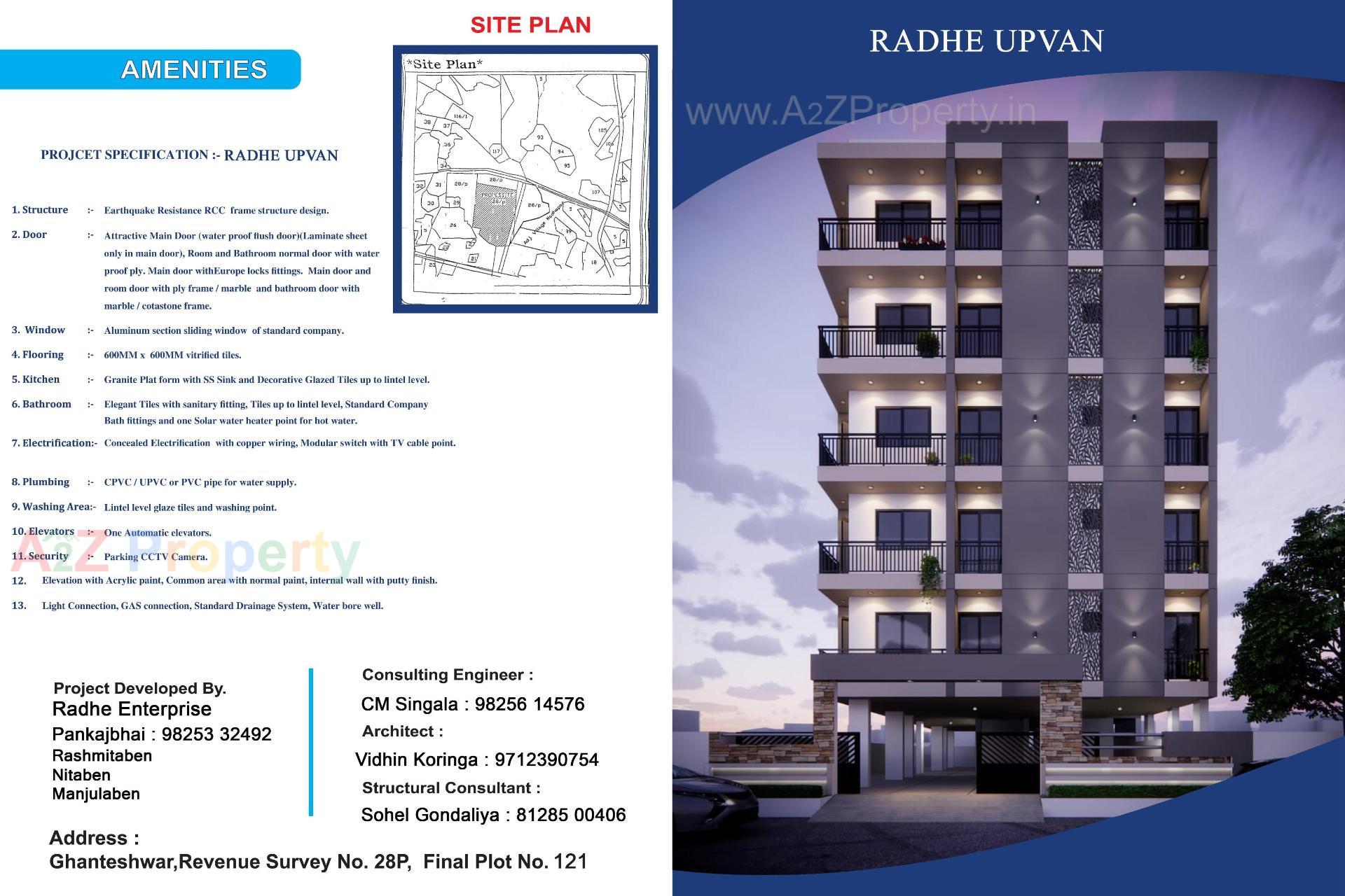 3D Elevation of real estate project Radhe Upvan located at Ghanteshwar, Rajkot, Gujarat