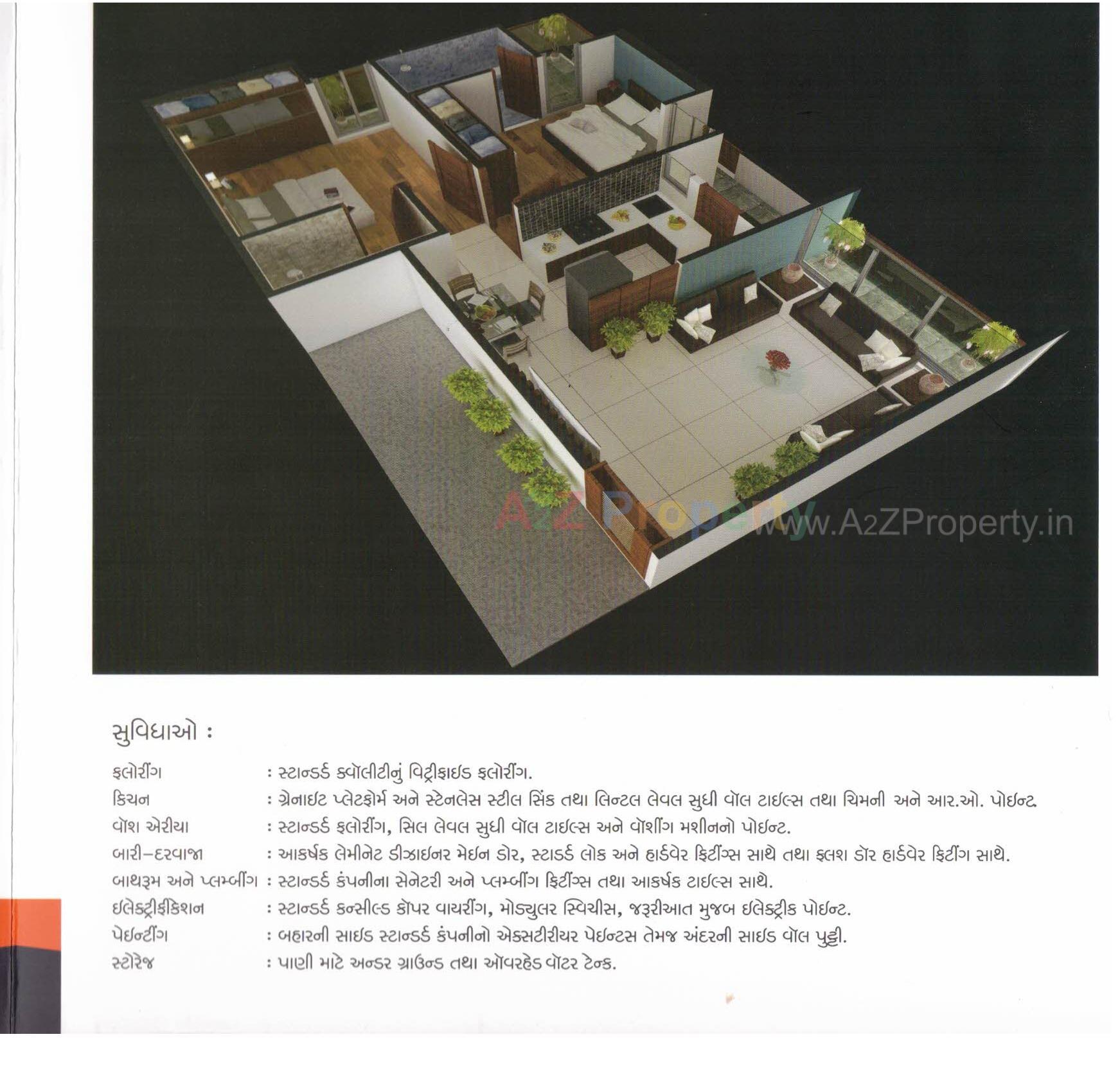 Layout of real estate project Radheshyam Heights located at Rajkot, Rajkot, Gujarat