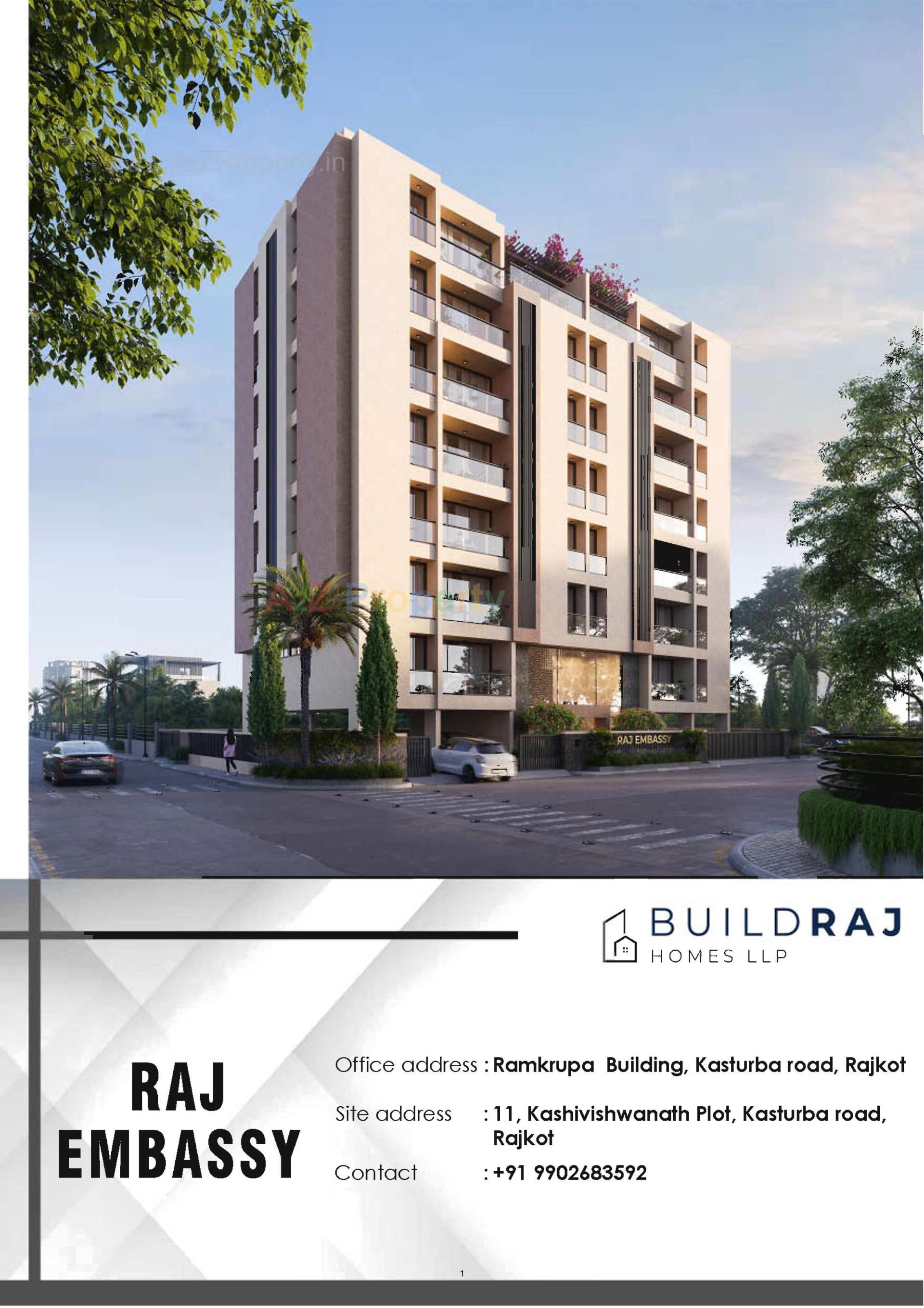 3D Elevation of real estate project Raj Embassy located at Rajkot, Rajkot, Gujarat