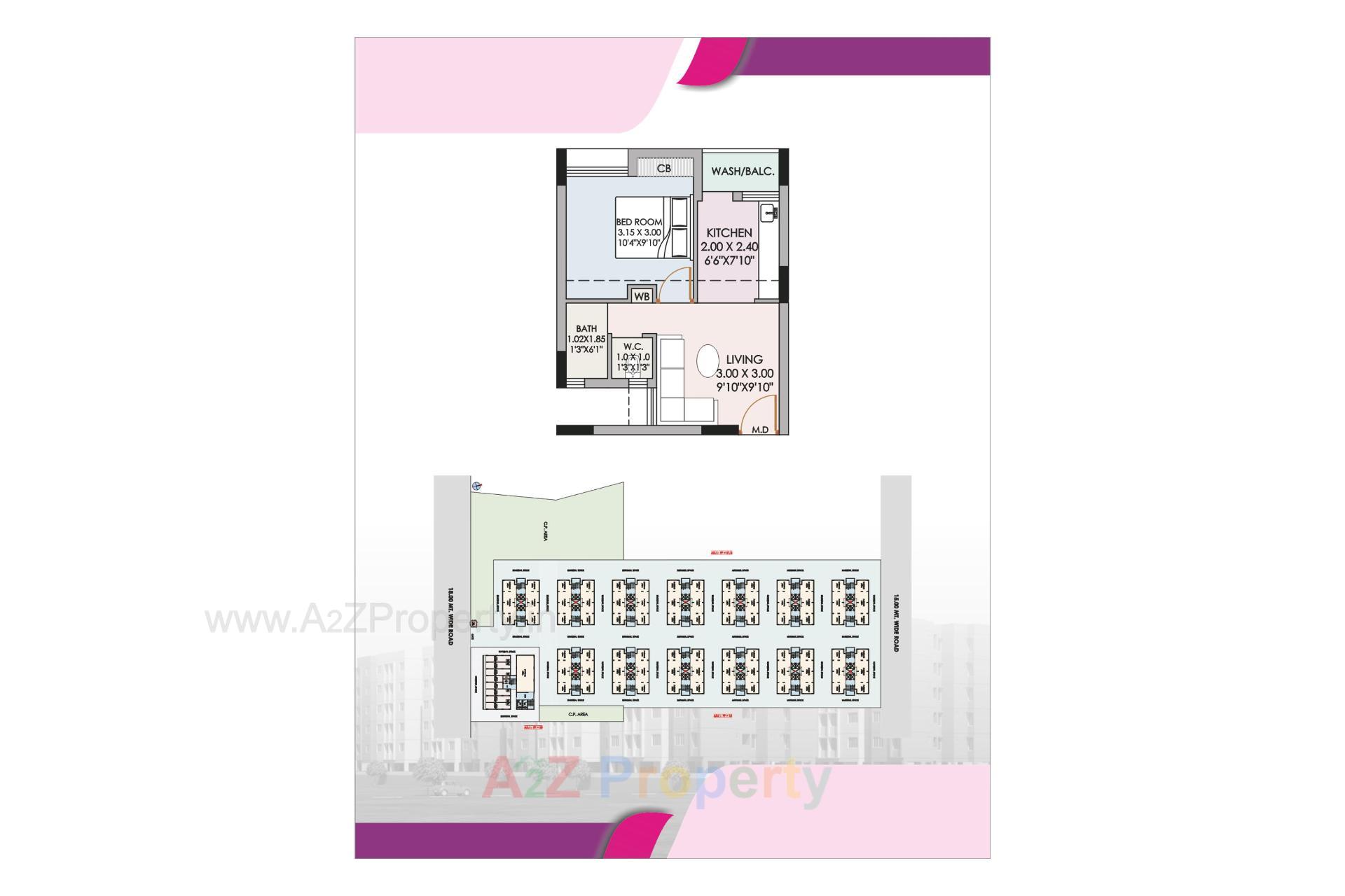 Layout of real estate project Rajkot Municipal Corporation Smart Ghar located at Rajkot, Rajkot, Gujarat
