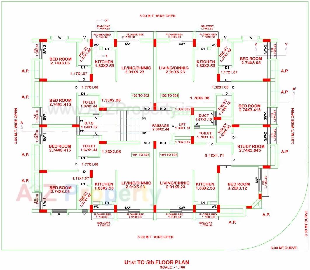 Layout of real estate project Rajratna Residency located at Ghanteshwar, Rajkot, Gujarat