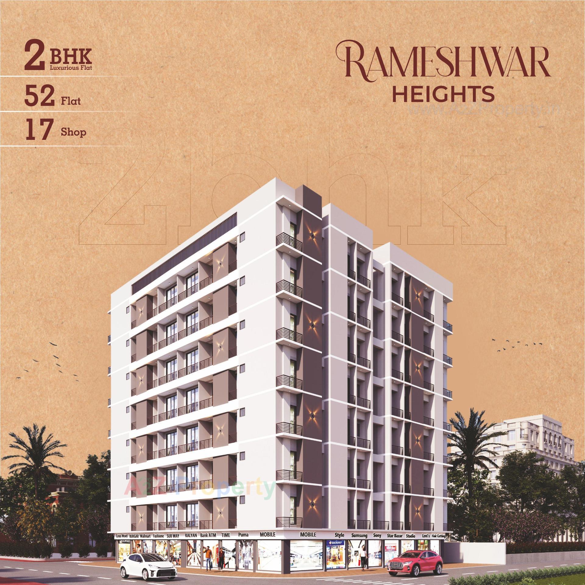 3D Elevation of real estate project Rameshwar Heights located at Rajkot, Rajkot, Gujarat
