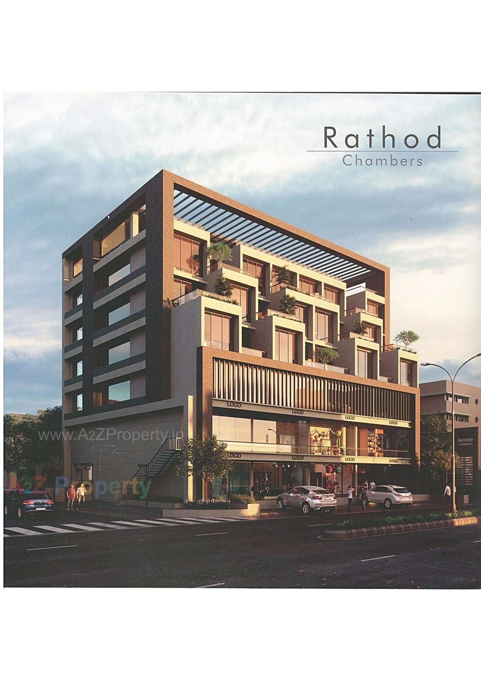3D Elevation of real estate project Rathod Chambers located at City, Rajkot, Gujarat