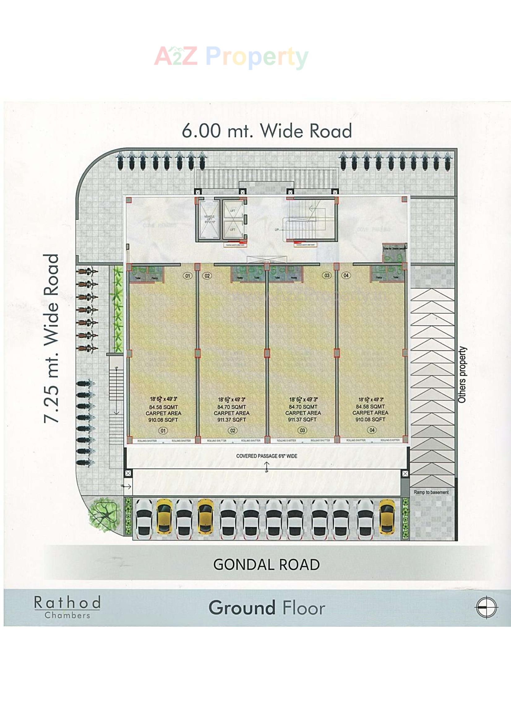 Layout of real estate project Rathod Chambers located at City, Rajkot, Gujarat