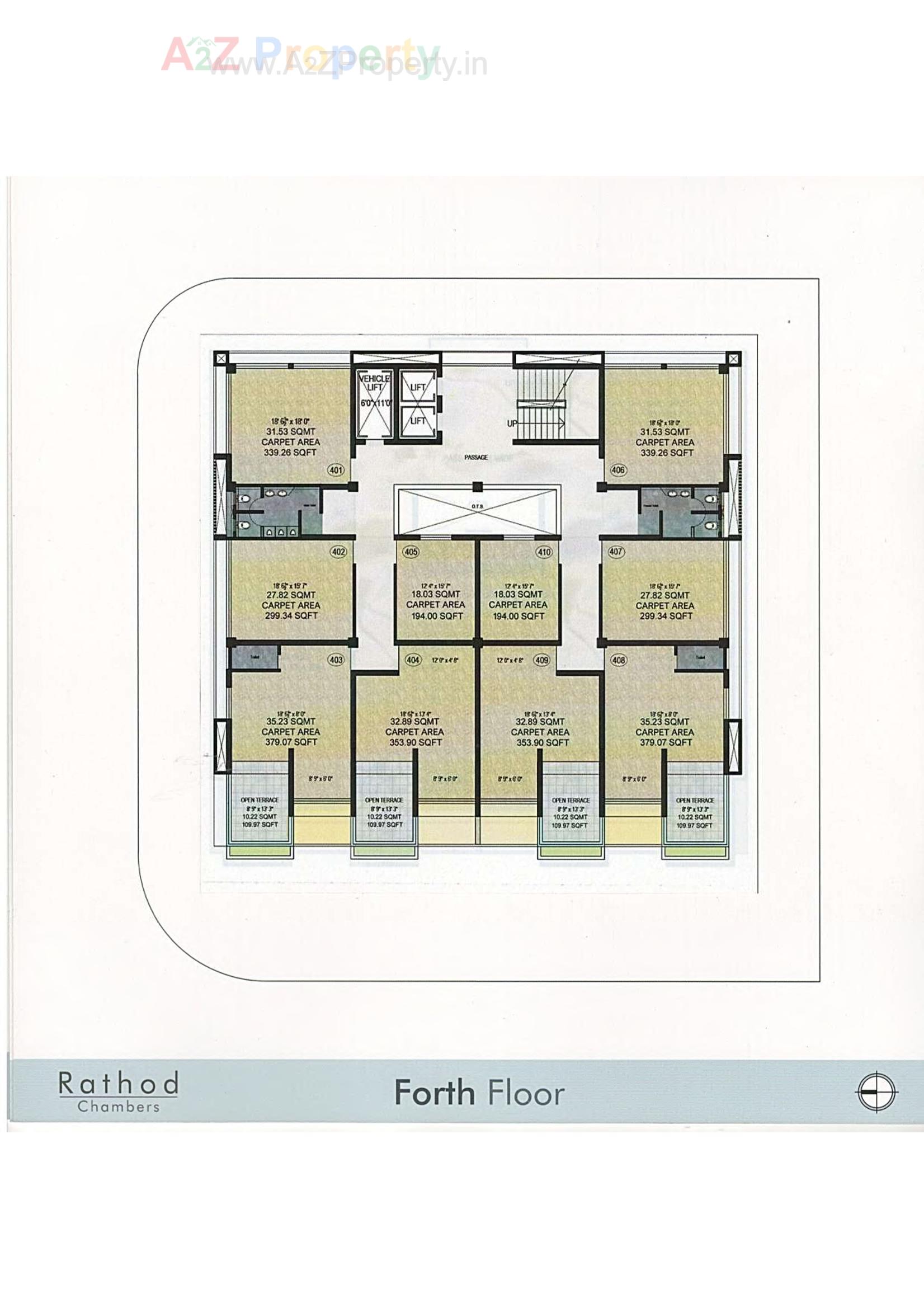 Layout of real estate project Rathod Chambers located at City, Rajkot, Gujarat