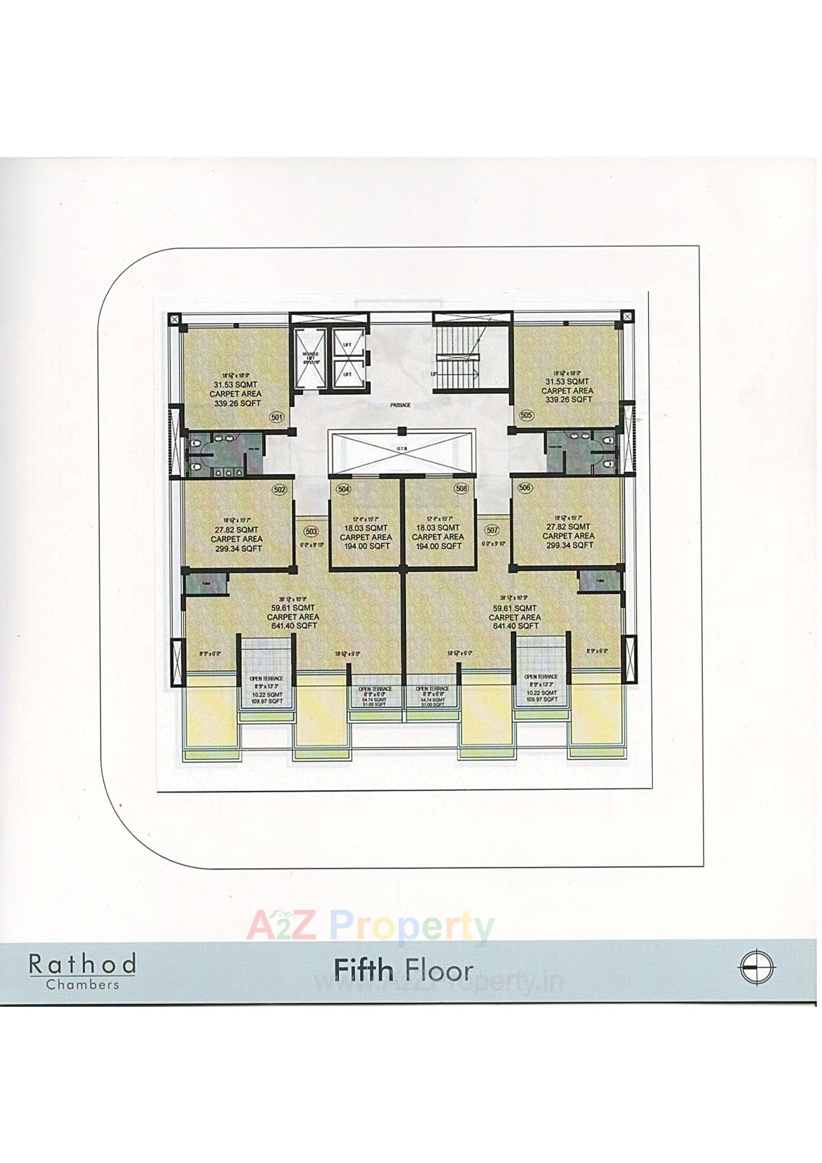 Layout of real estate project Rathod Chambers located at City, Rajkot, Gujarat