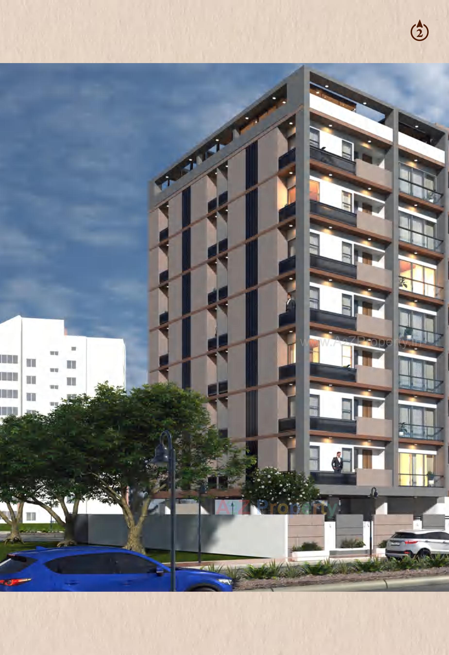 3D Elevation of real estate project Ratnagar Elite located at Nanamava, Rajkot, Gujarat