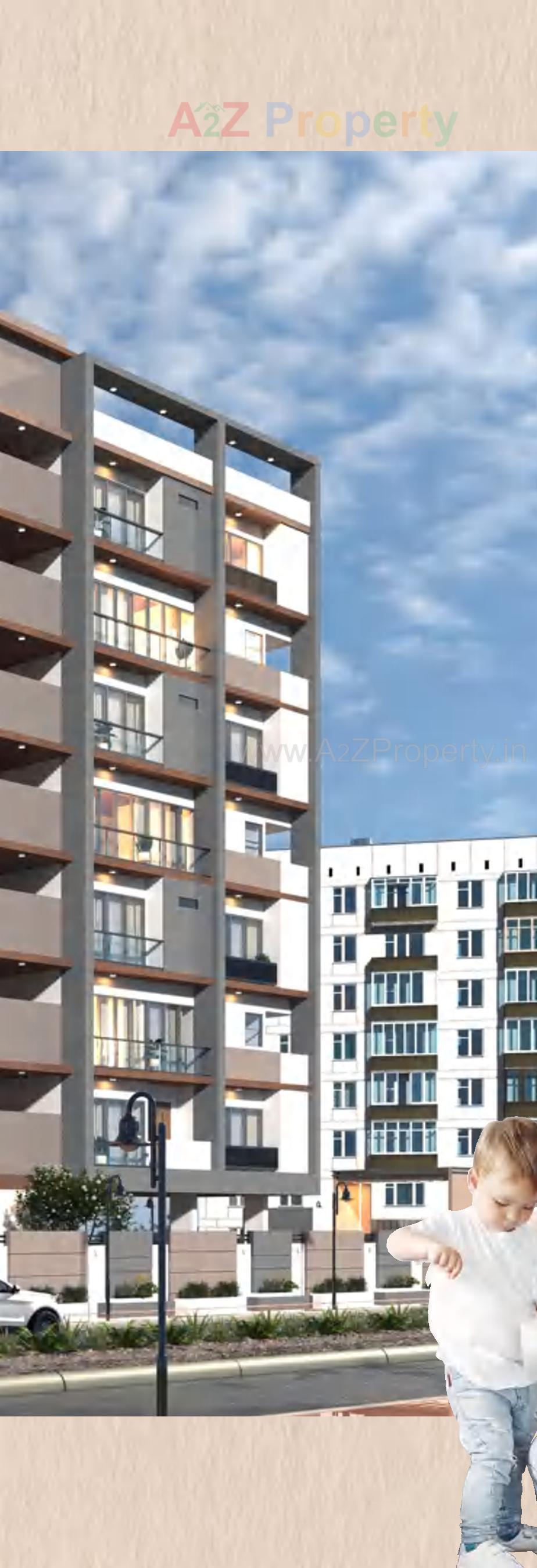 3D Elevation of real estate project Ratnagar Elite located at Nanamava, Rajkot, Gujarat