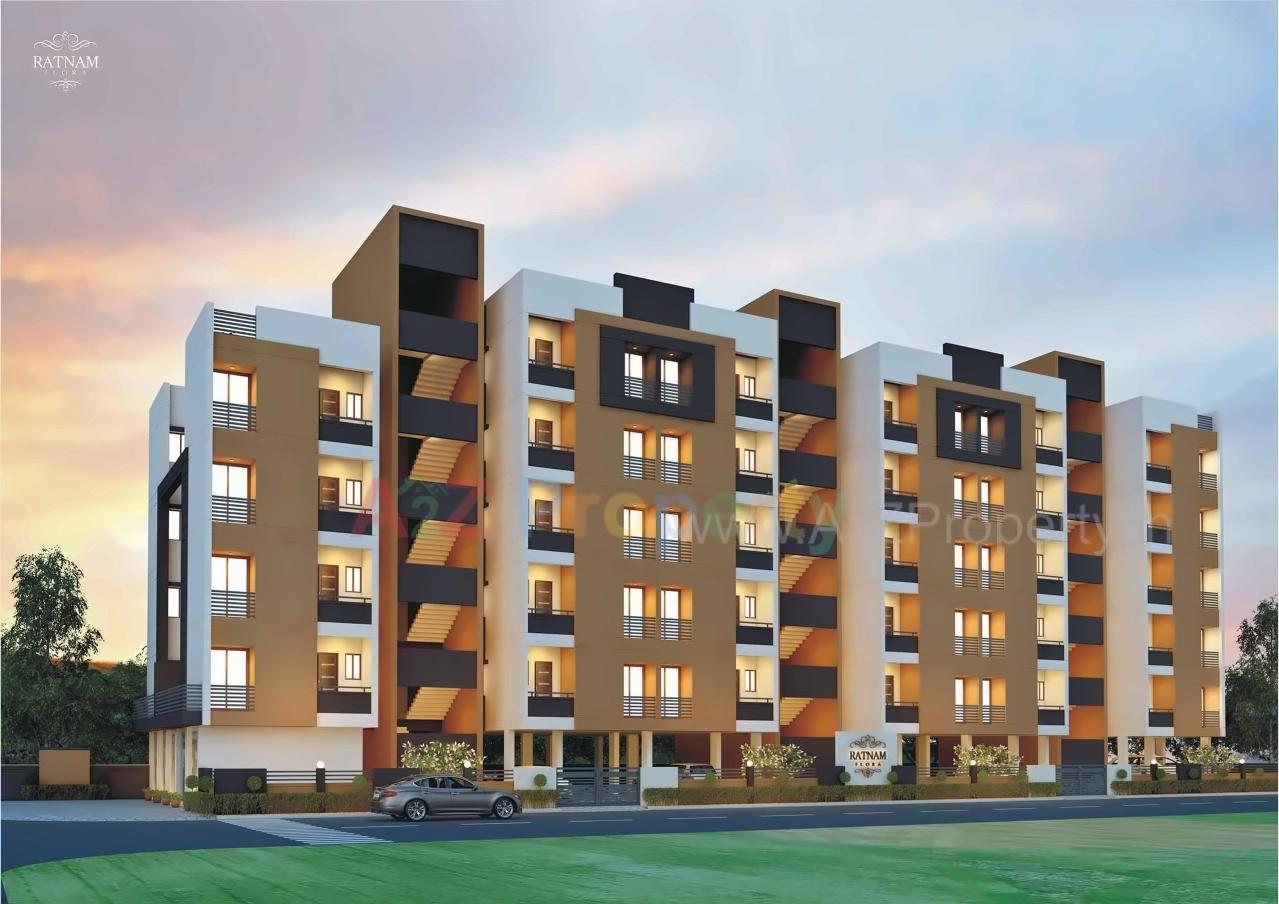 3D Elevation of real estate project Ratnam Flora located at Ghanteshwar, Rajkot, Gujarat