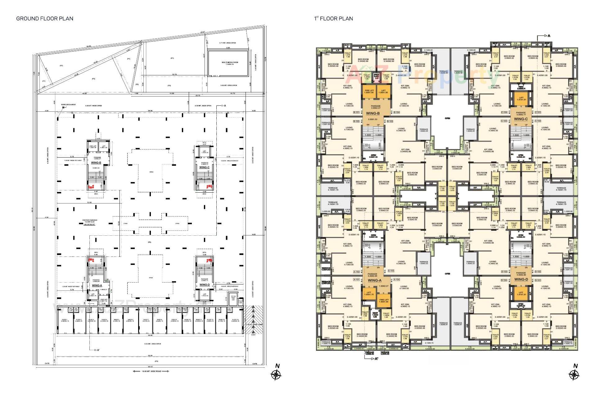 Layout of real estate project Ratnam Glorious located at Ronki, Rajkot, Gujarat