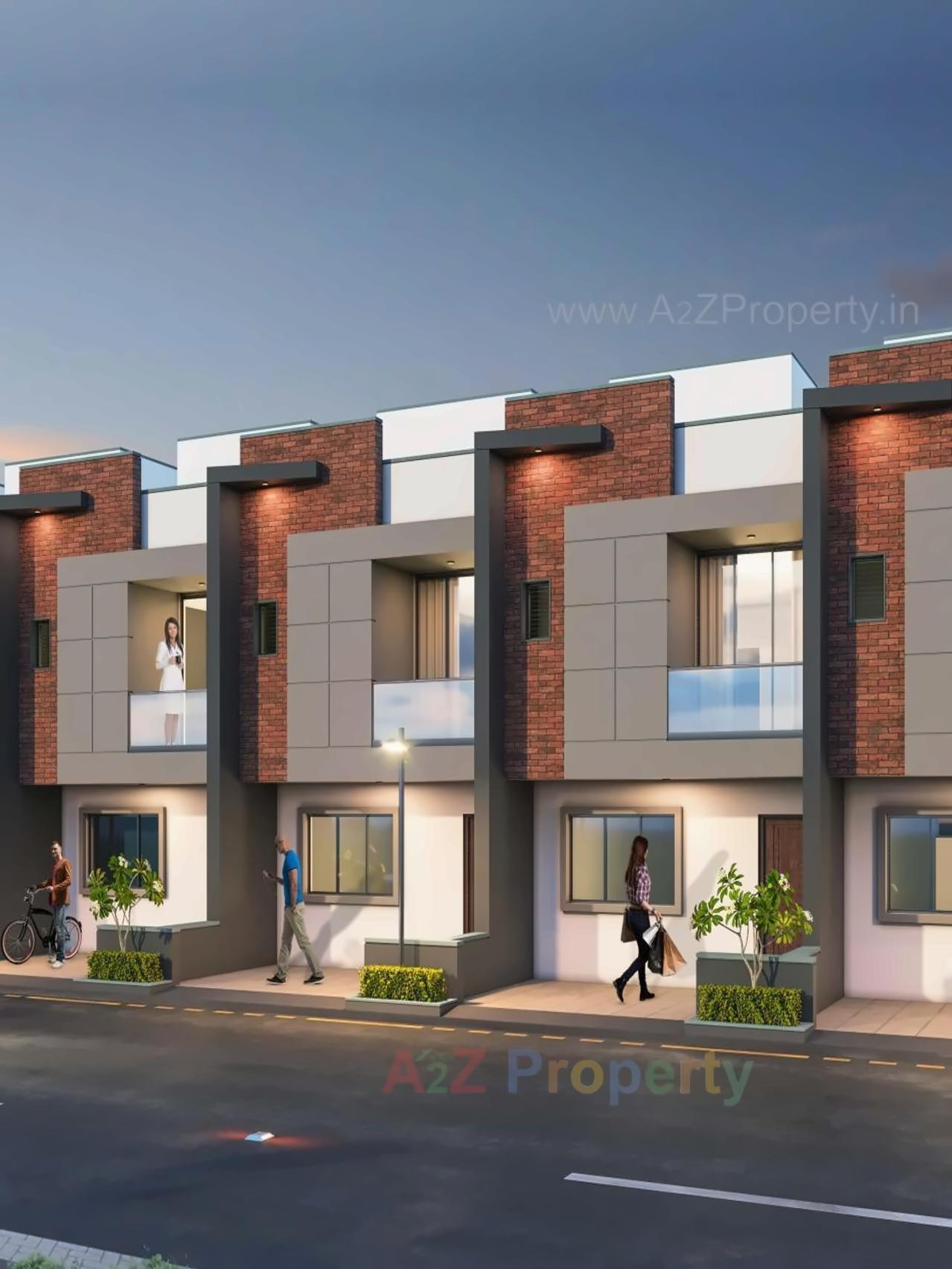 3D Elevation of real estate project Ratnam Lifestyle Bungalow located at Rajkot, Rajkot, Gujarat