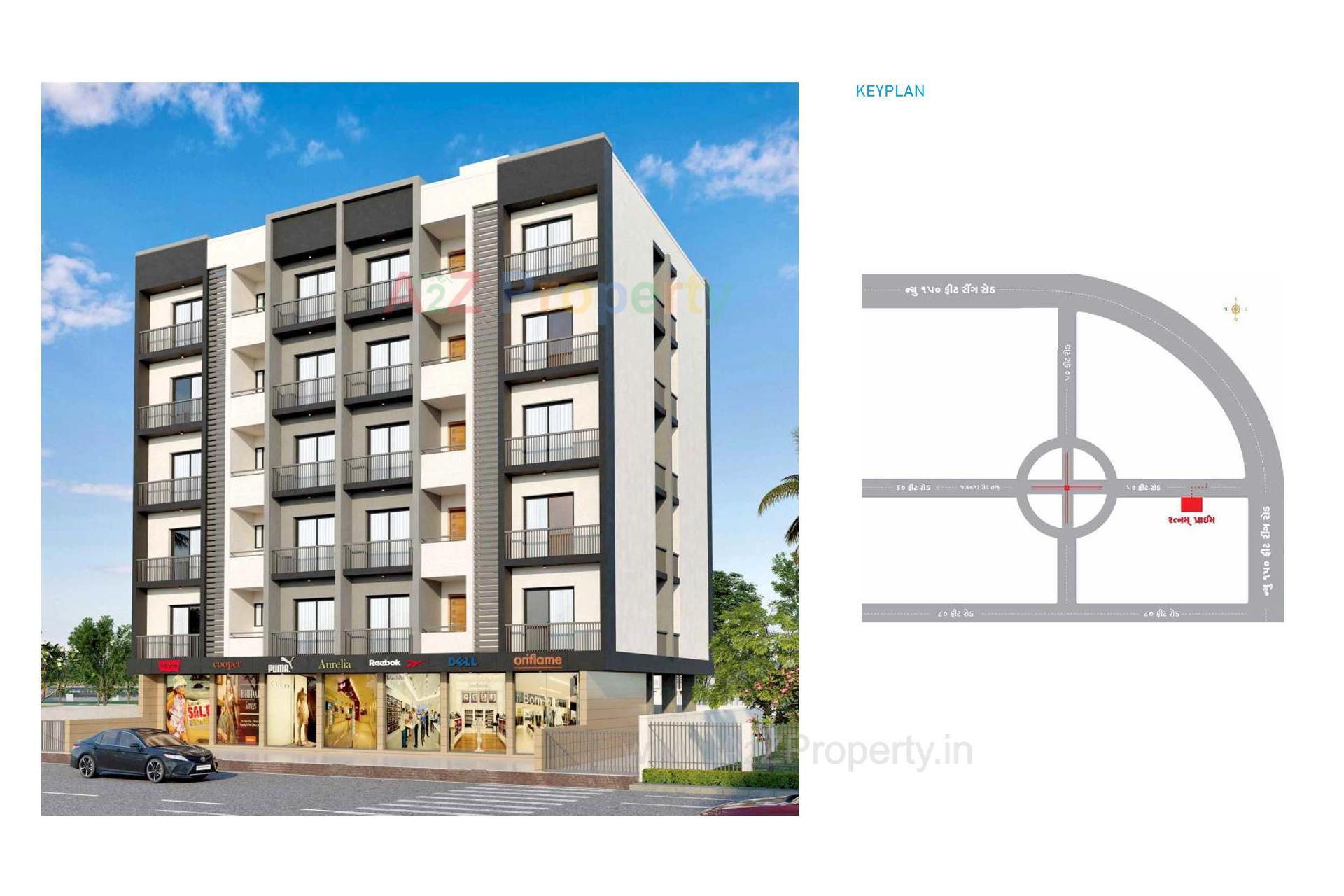 Layout of real estate project Ratnam Prime located at Ghanteshwar, Rajkot, Gujarat