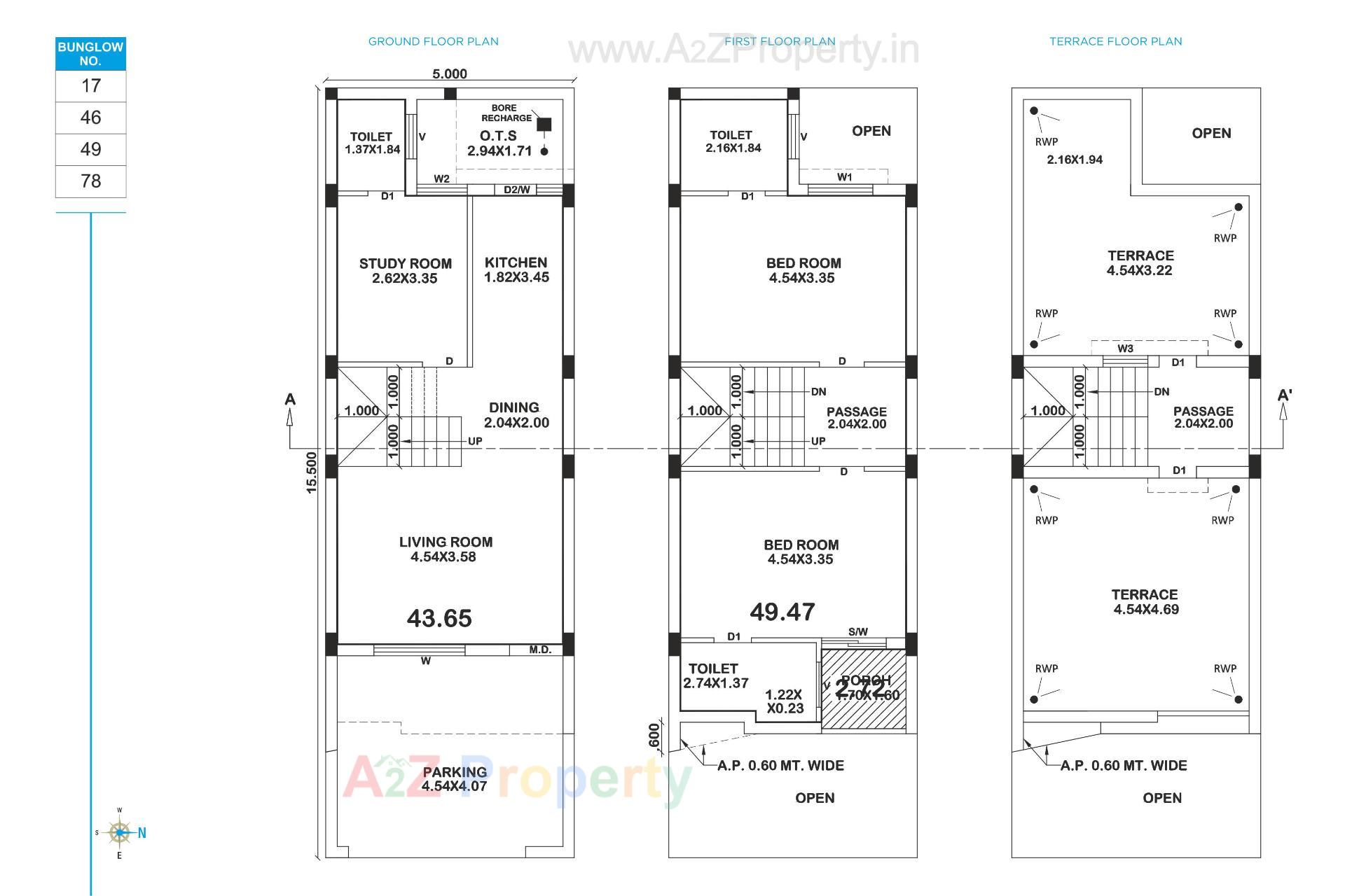 Layout of real estate project Ratnam Royal Bungalows located at Manharpur, Rajkot, Gujarat