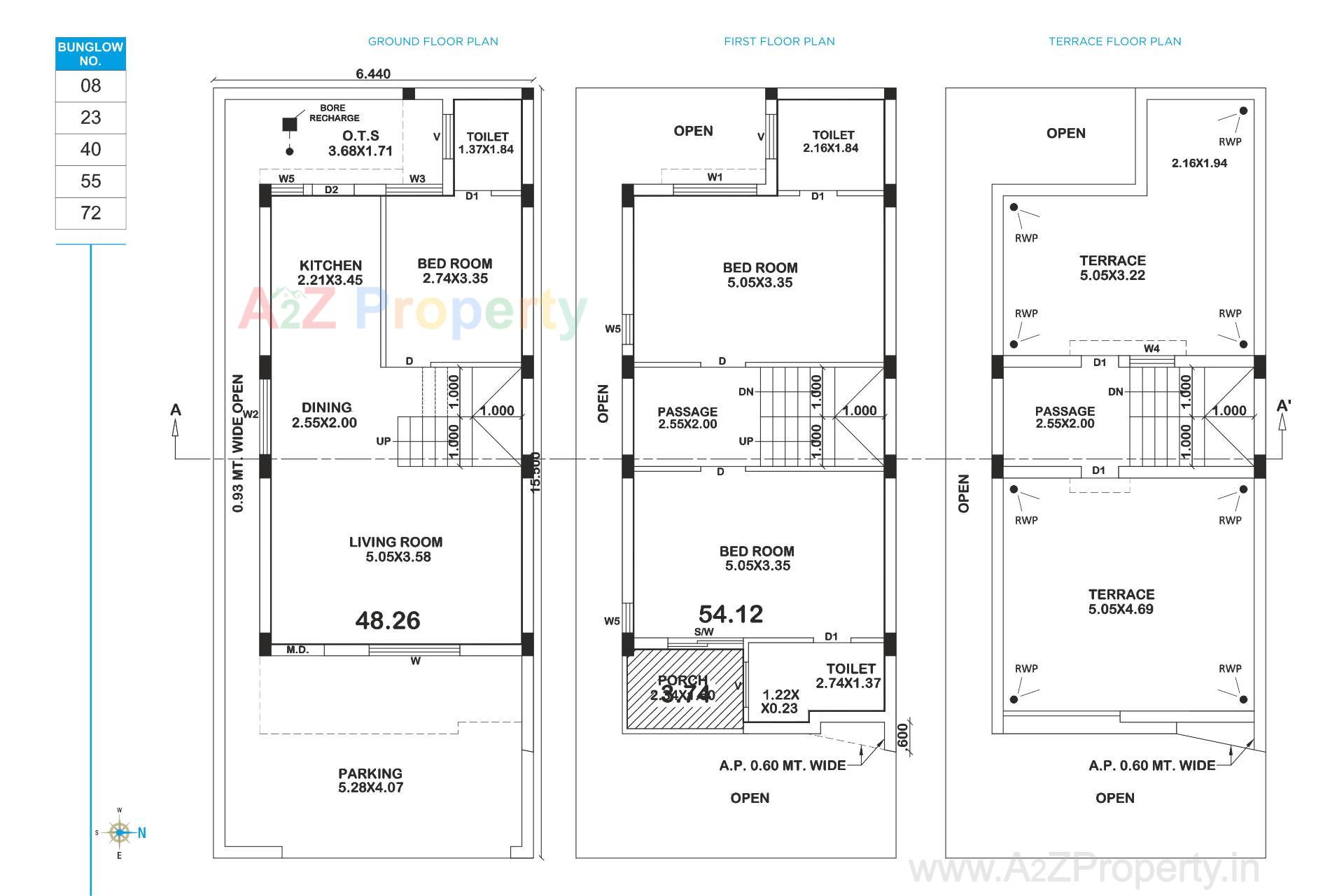 Layout of real estate project Ratnam Royal Bungalows located at Manharpur, Rajkot, Gujarat
