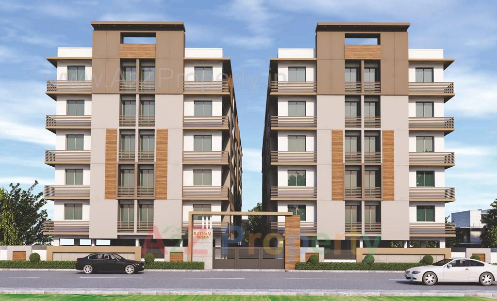 3D Elevation of real estate project Ratnam Royals located at Madhapar, Rajkot, Gujarat