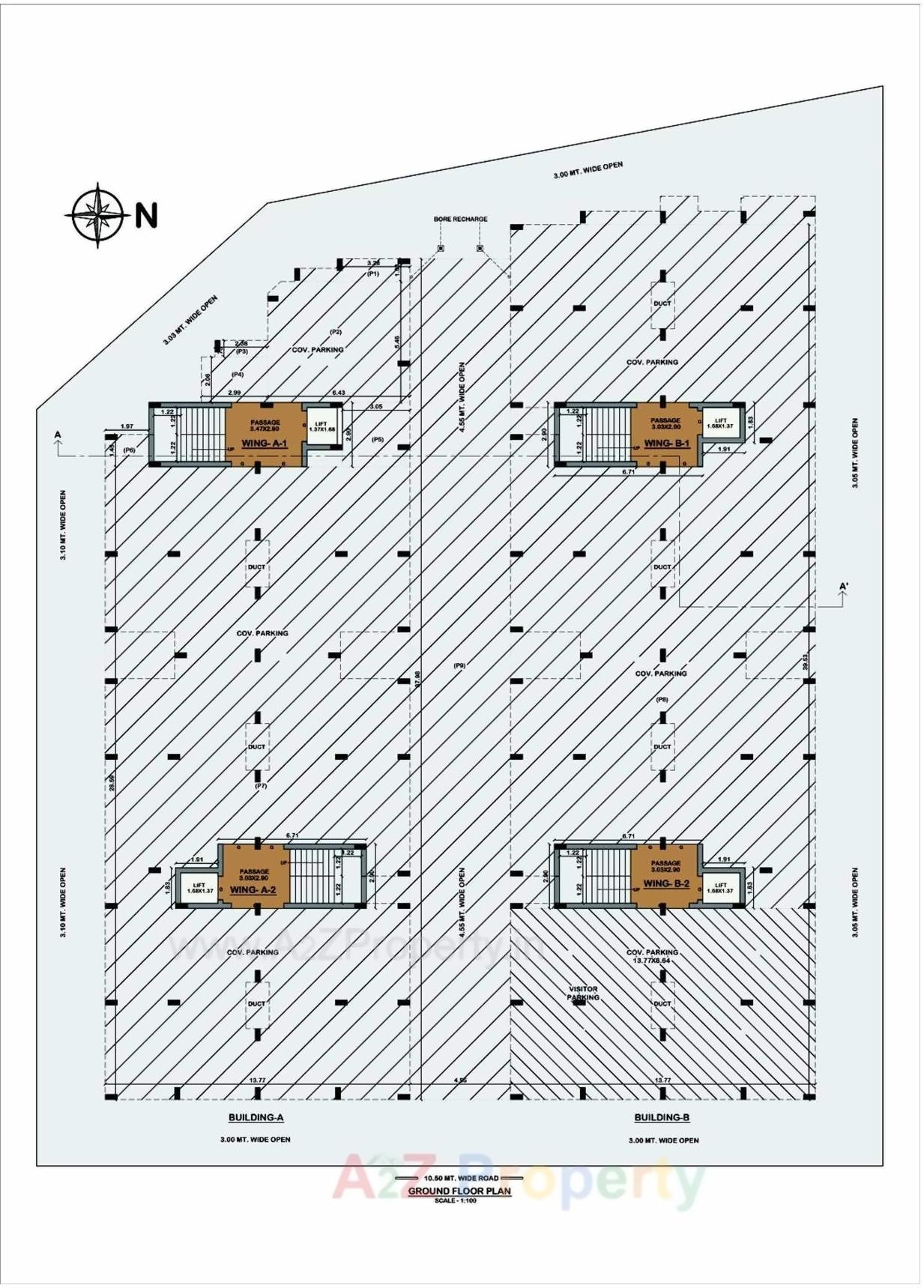 Layout of real estate project Ratnam Royals located at Madhapar, Rajkot, Gujarat