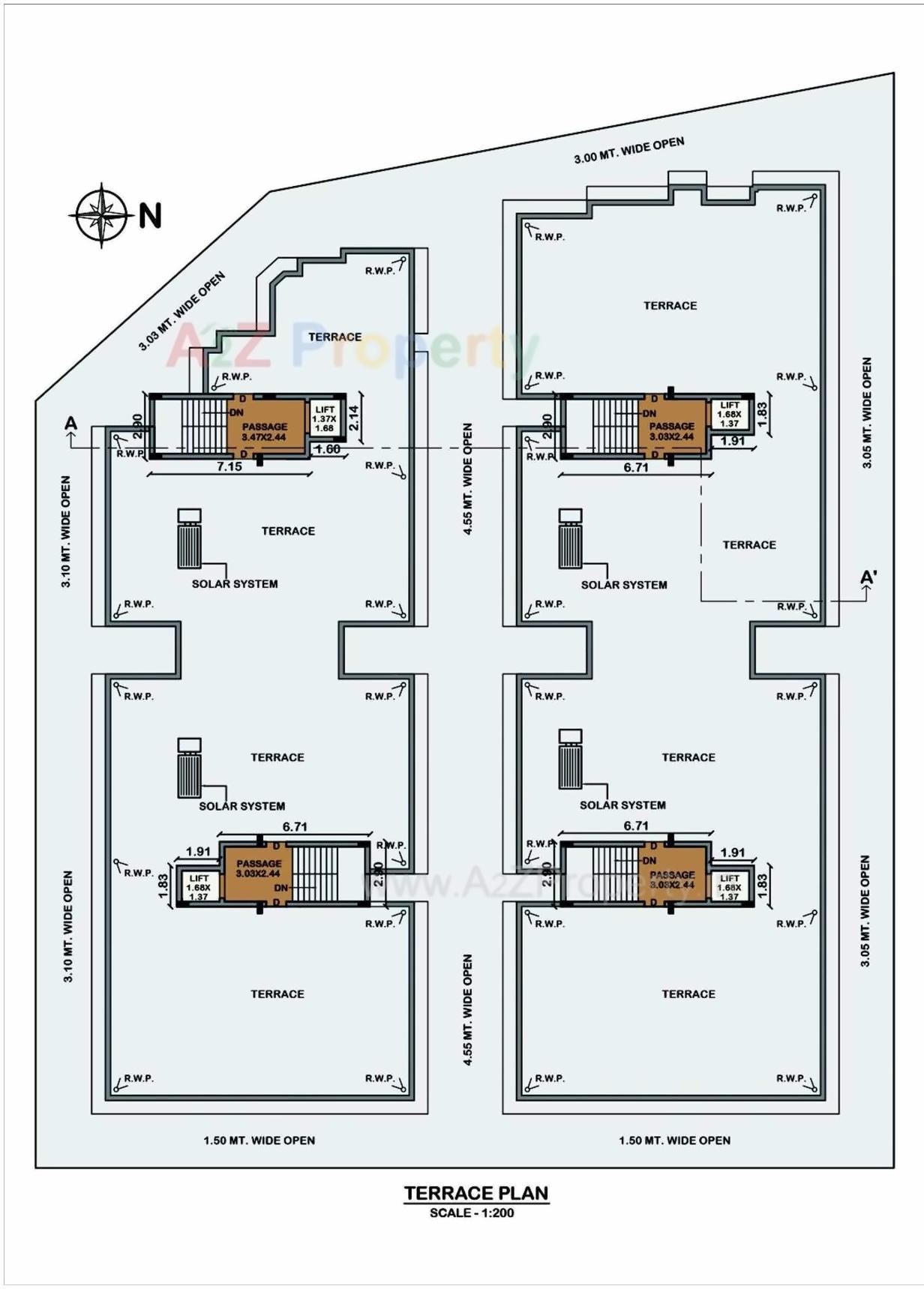 Layout of real estate project Ratnam Royals located at Madhapar, Rajkot, Gujarat