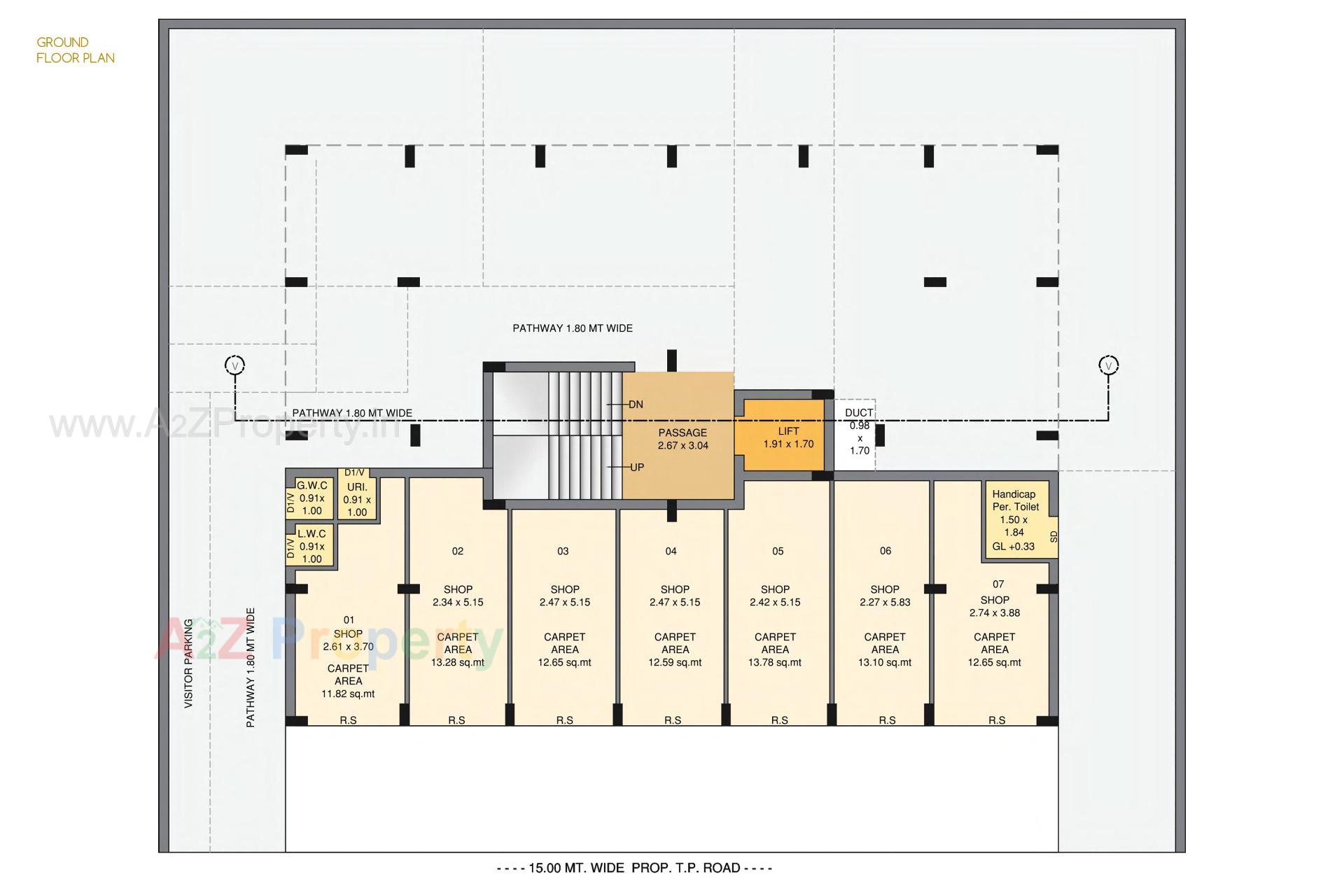 Layout of real estate project Ratnam Signature located at Ghanteshwar, Rajkot, Gujarat