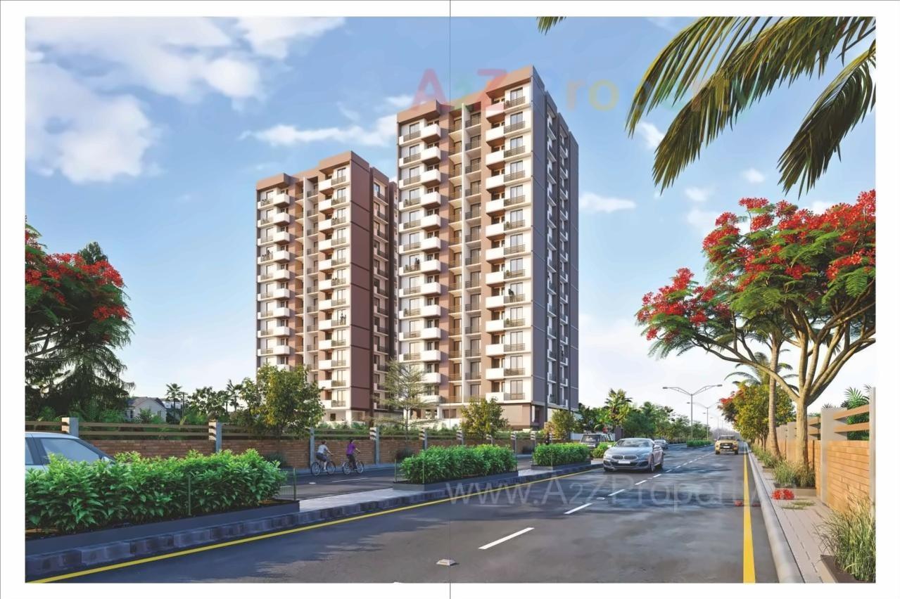 3D Elevation of real estate project Ratnam Skyline located at Madhapar, Rajkot, Gujarat