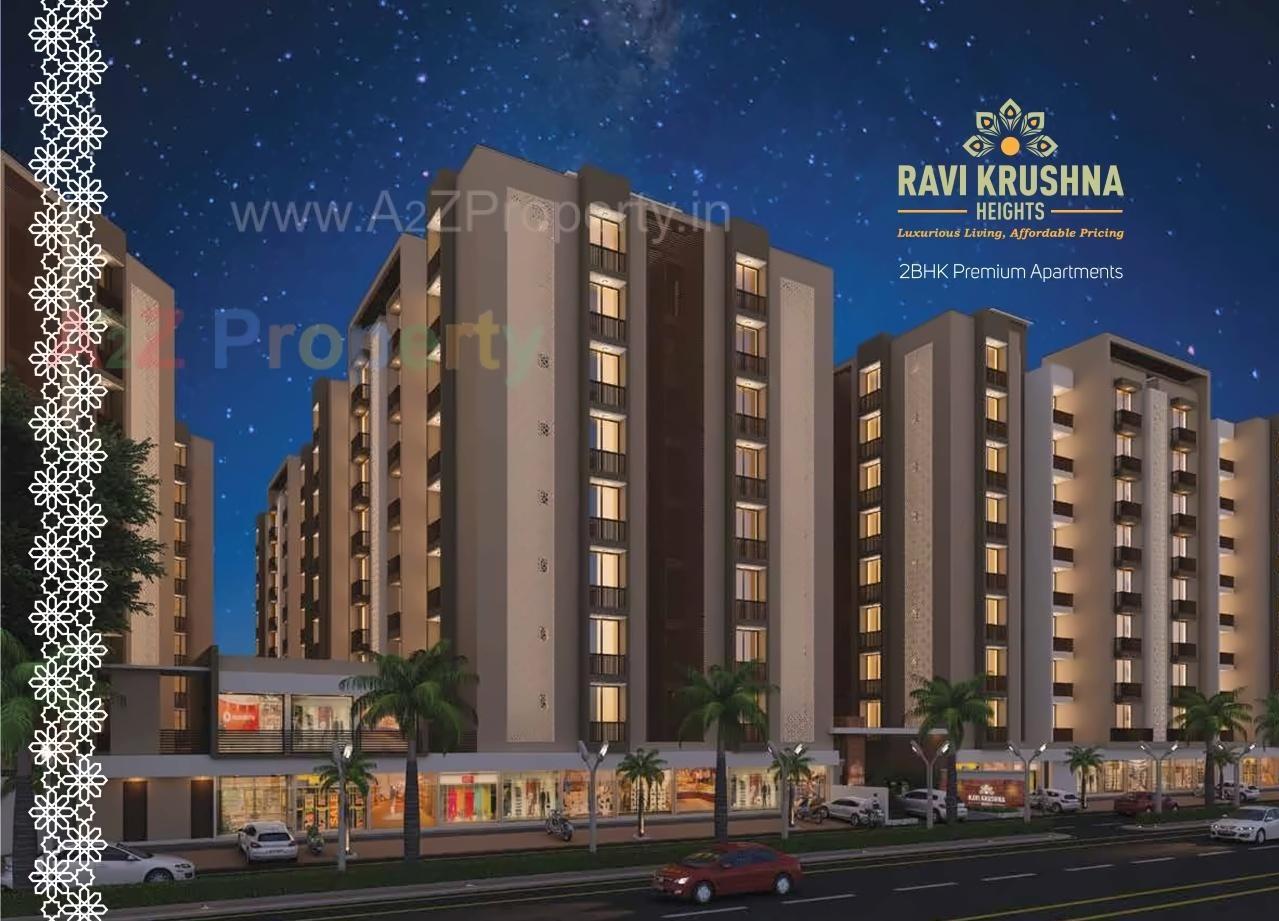 3D Elevation of real estate project Ravi Krushna Heights located at Rajkot, Rajkot, Gujarat