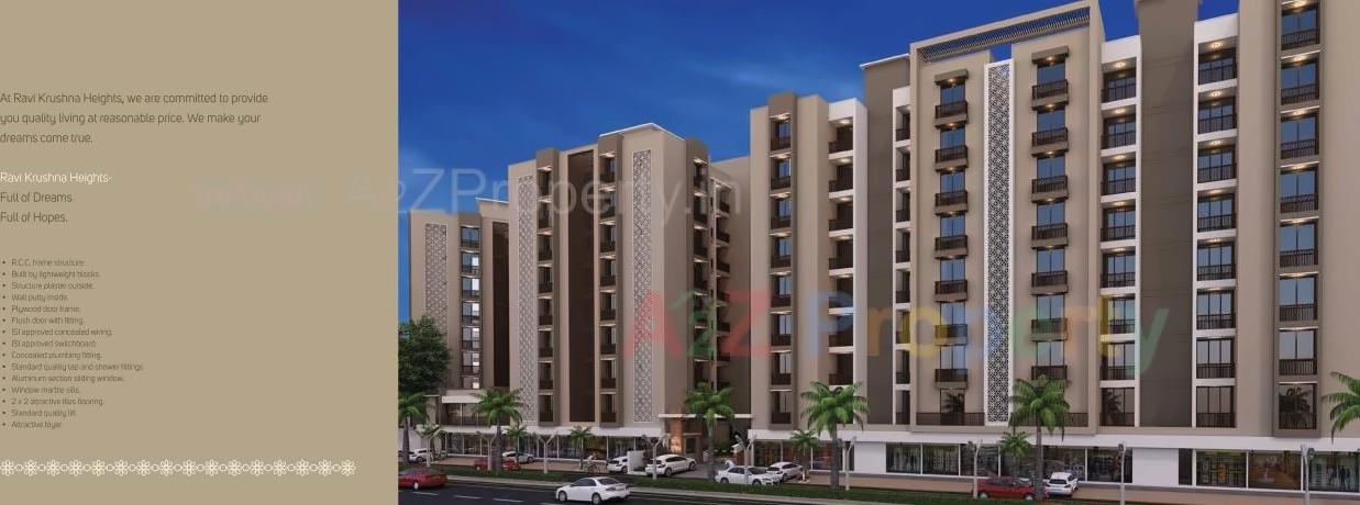3D Elevation of real estate project Ravi Krushna Heights located at Rajkot, Rajkot, Gujarat