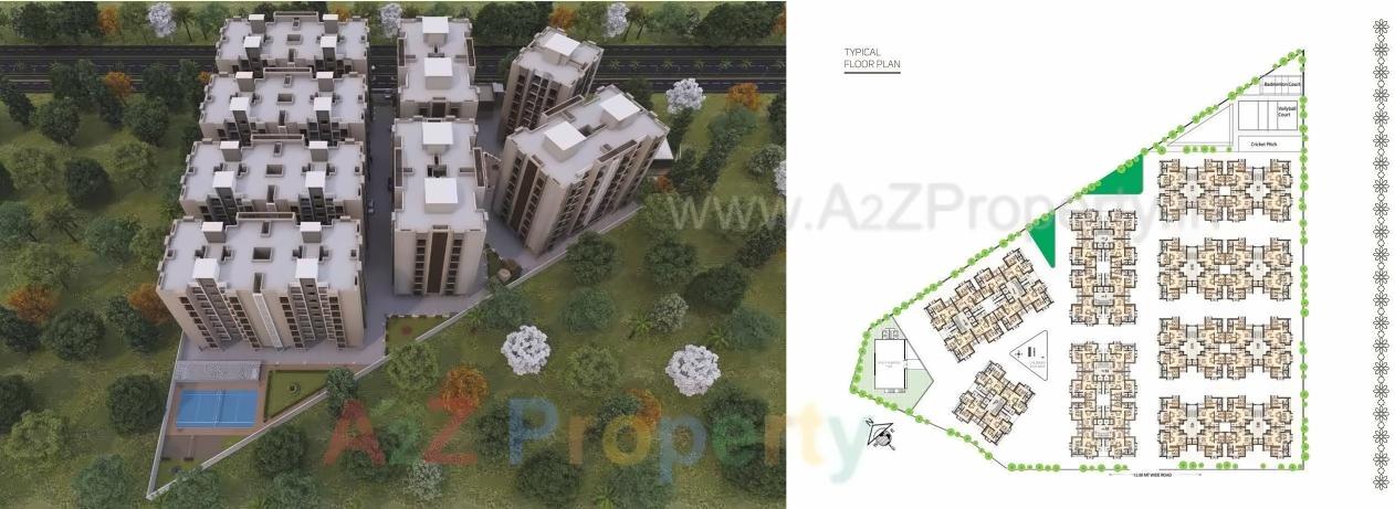 Layout of real estate project Ravi Krushna Heights located at Rajkot, Rajkot, Gujarat