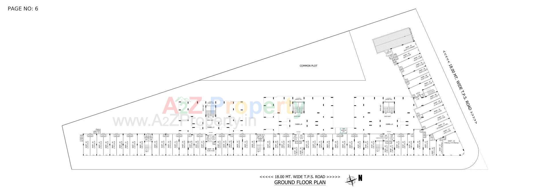 Layout of real estate project Real Corner located at Mavdi, Rajkot, Gujarat