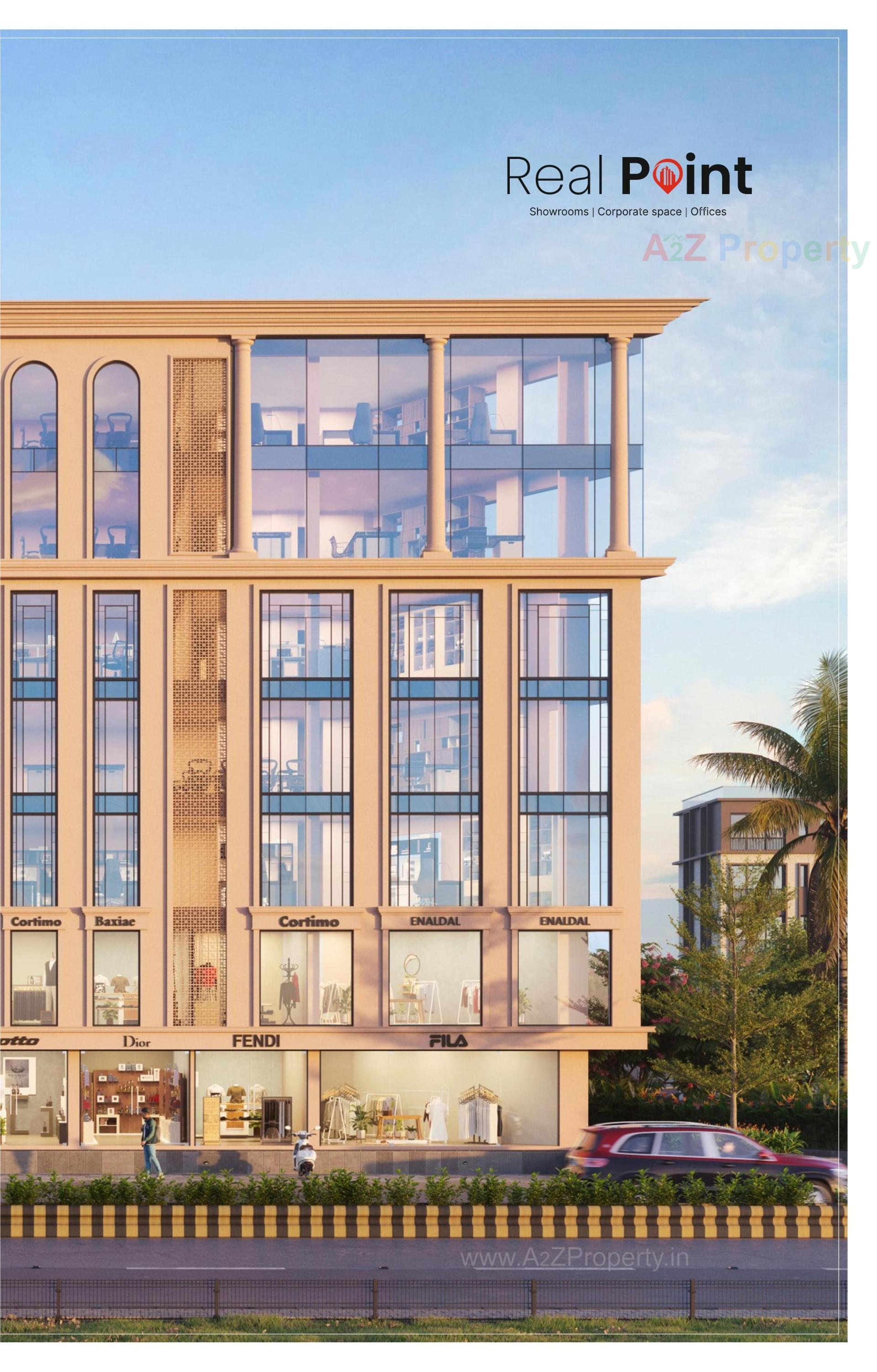 3D Elevation of real estate project Real Point located at Mavdi, Rajkot, Gujarat
