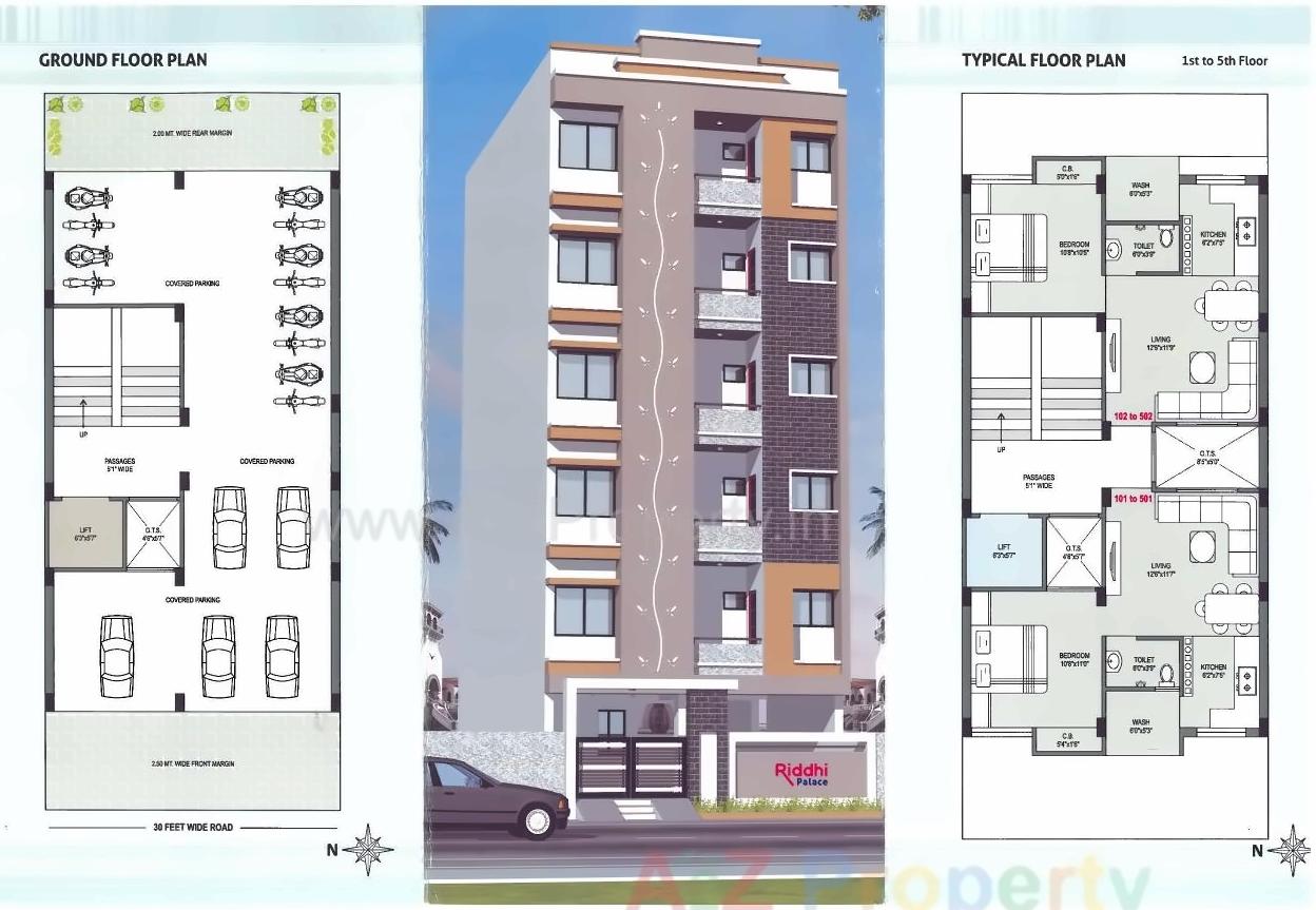 Layout of real estate project Riddhi Palace located at Mavdi, Rajkot, Gujarat