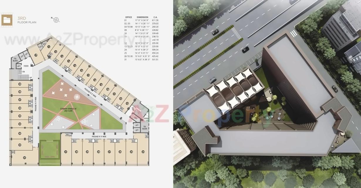 Layout of real estate project Rk Empire located at Mavdi, Rajkot, Gujarat