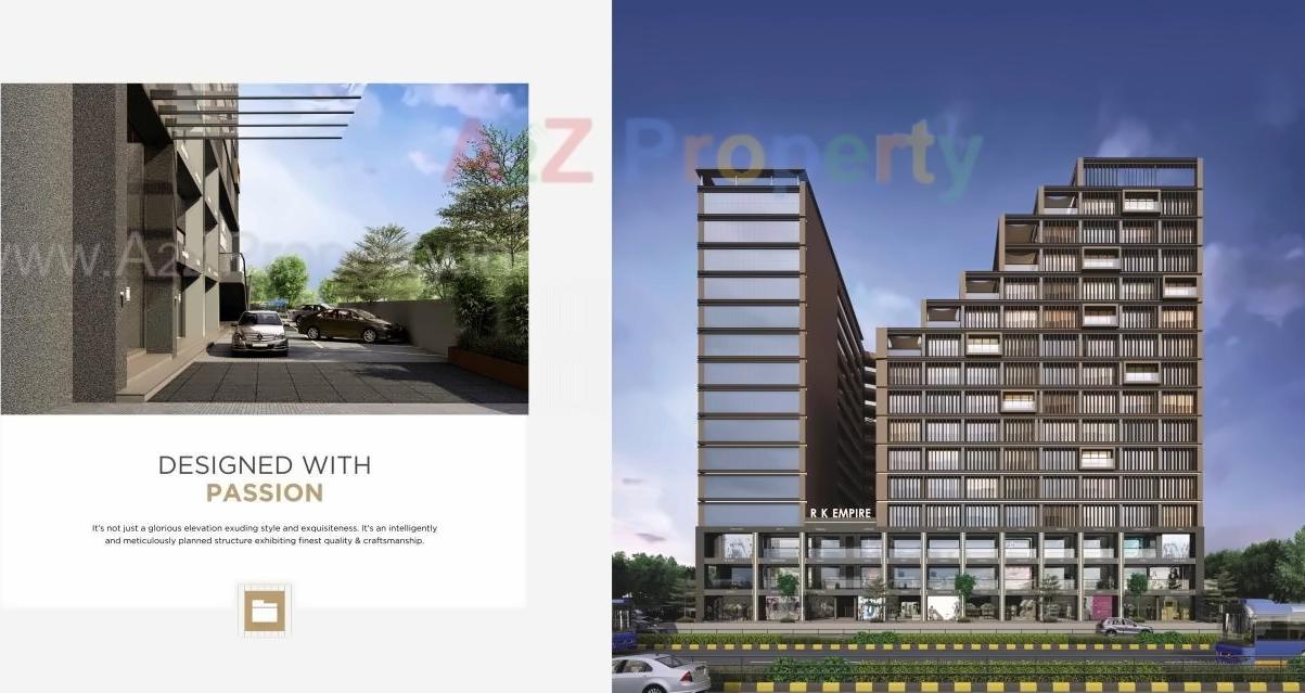 3D Elevation of real estate project Rk Empire located at Mavdi, Rajkot, Gujarat