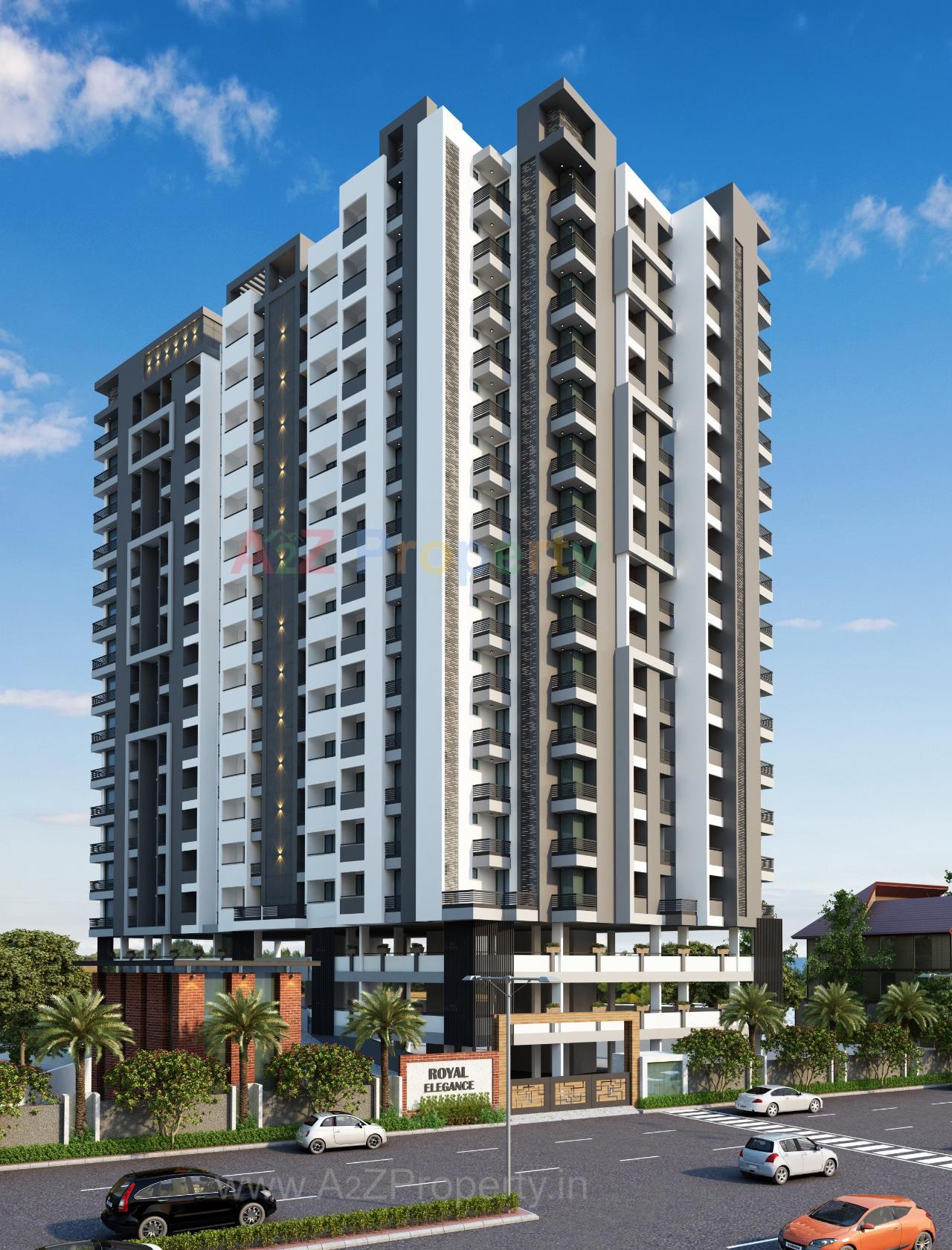 3D Elevation of real estate project Royal Elegance located at Mavdi, Rajkot, Gujarat