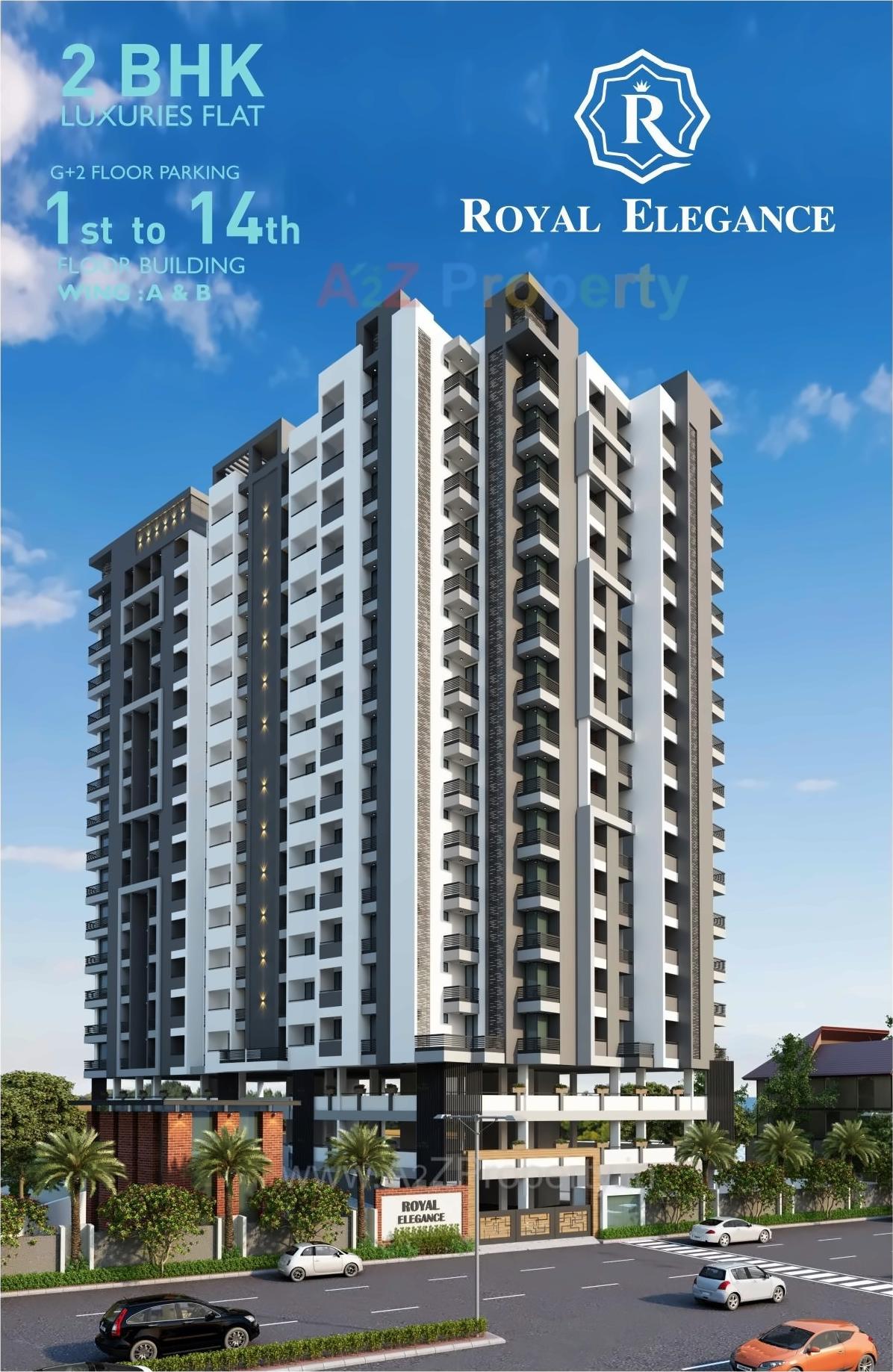 3D Elevation of real estate project Royal Elegance located at Mavdi, Rajkot, Gujarat