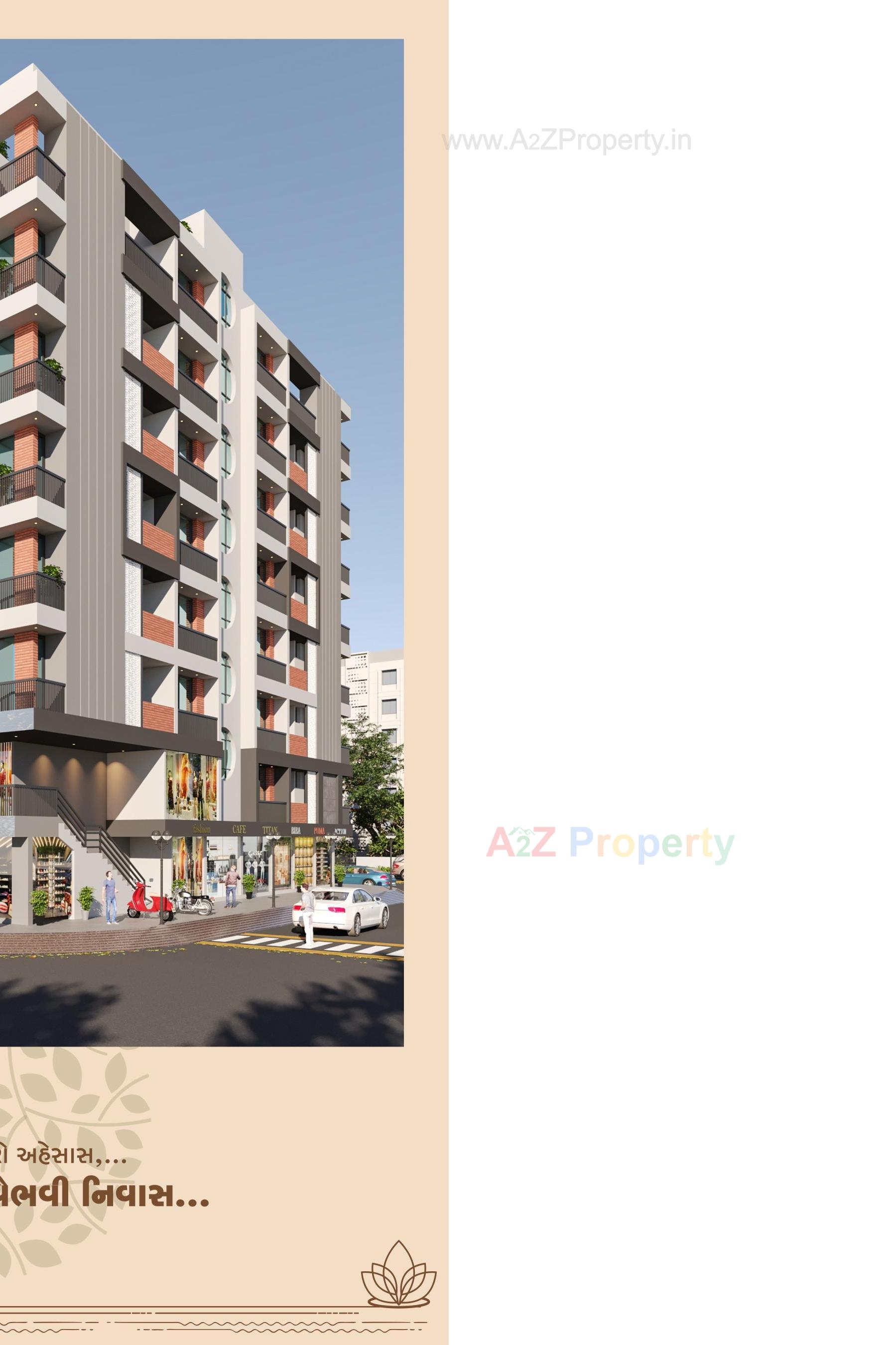 3D Elevation of real estate project Royal Lotus located at Raiya, Rajkot, Gujarat
