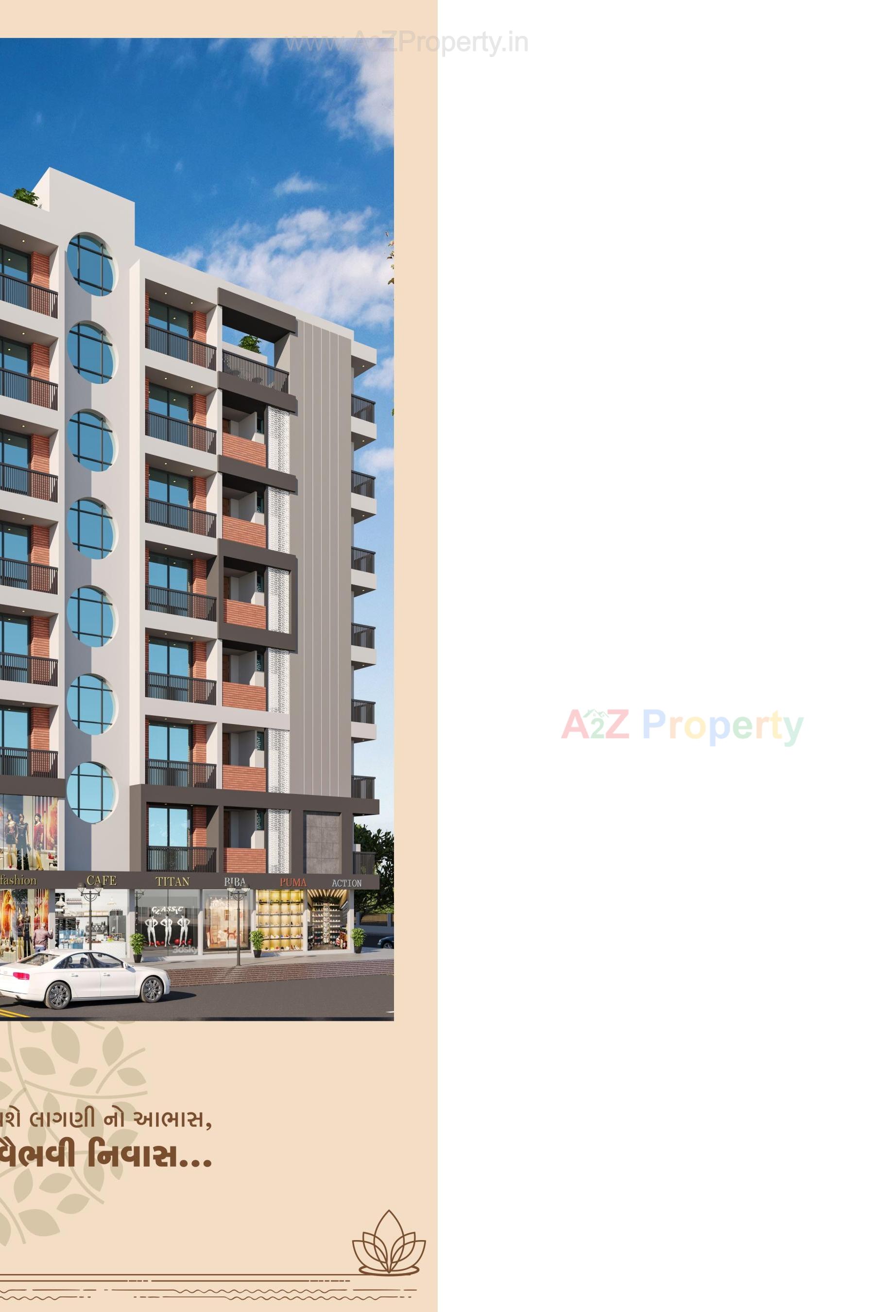 3D Elevation of real estate project Royal Lotus located at Raiya, Rajkot, Gujarat