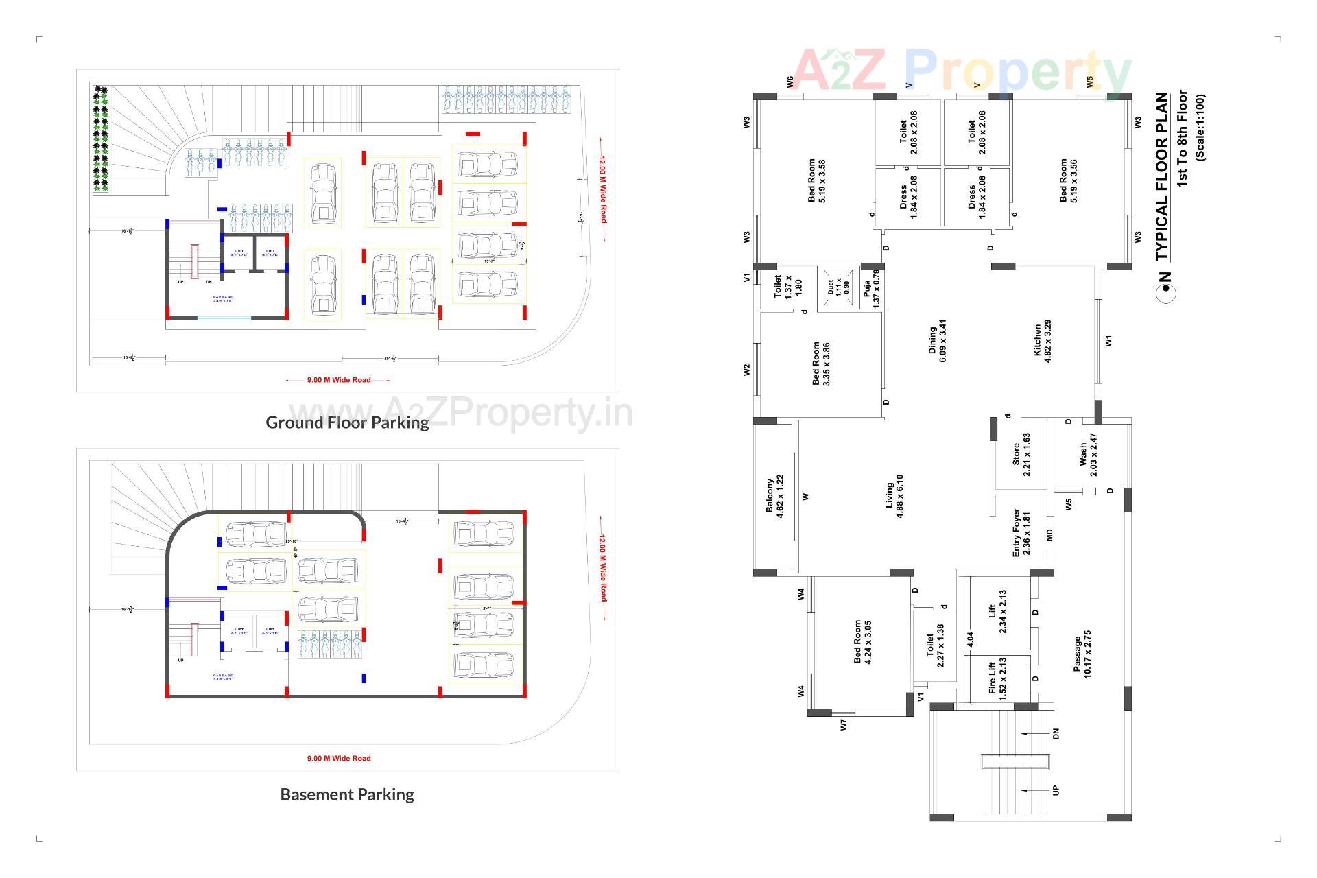 Layout of real estate project Royal Mansion located at Nanamava, Rajkot, Gujarat