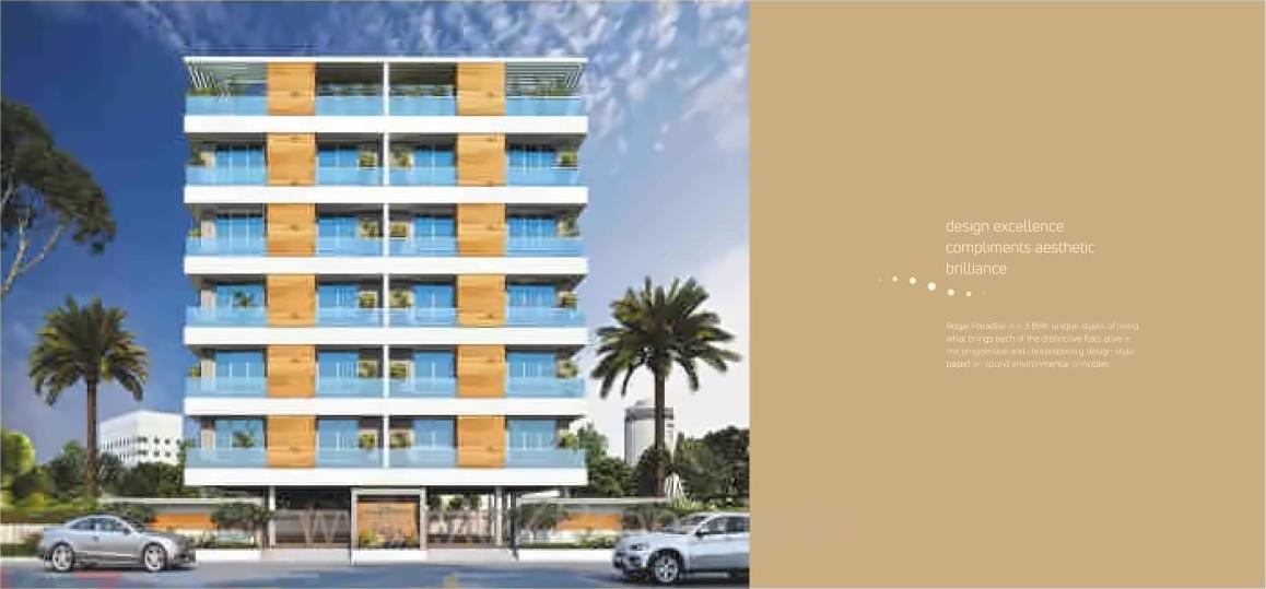 3D Elevation of real estate project Royal Paradise located at Raiya, Rajkot, Gujarat