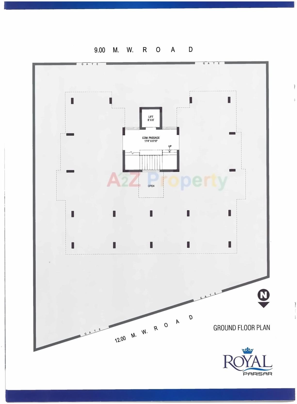 Layout of real estate project Royal Parisar located at Rajkot, Rajkot, Gujarat